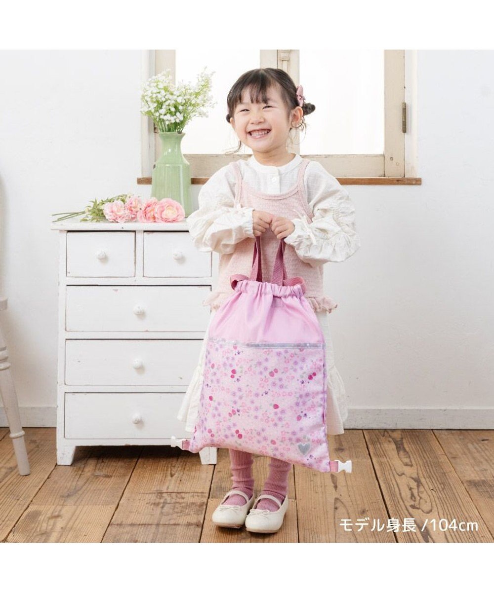 Mother garden マザーガーデン 野いちご お着替え巾着 ナップサック 《小花いちご柄》 