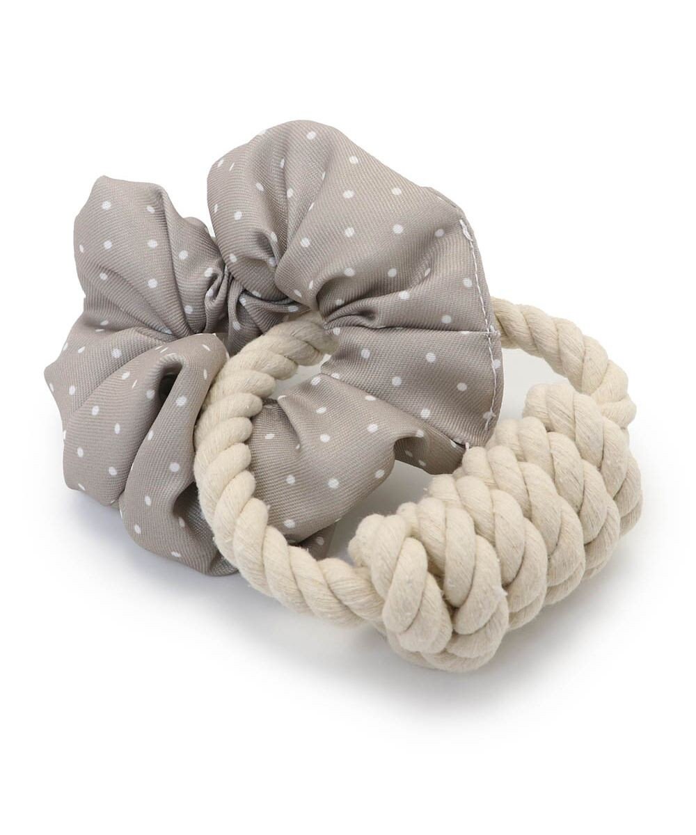 PET PARADISE ペットパラダイス 引っ張り シュシュ トイ  《 花柄 / ドット柄 》 