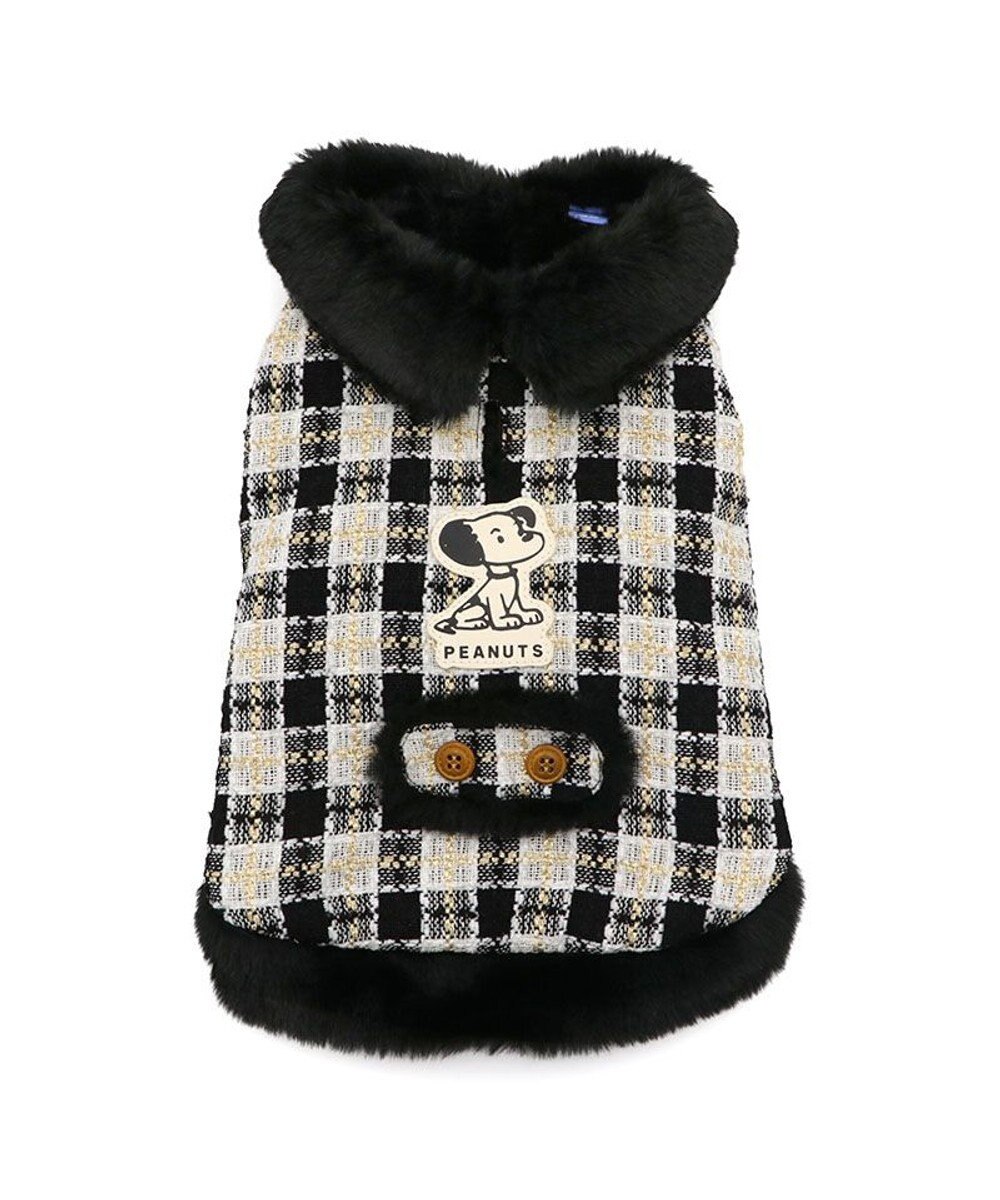 PET PARADISE スヌーピー 黒ツイード ベスト  中型犬 
