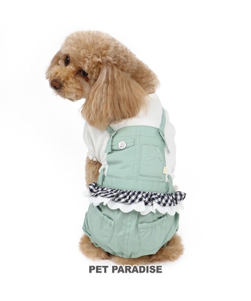 PET PARADISE 犬 服 夏服 パンツつなぎ 〔小型犬〕 フリル ペットウエア ペットウェア ドッグウエア ドッグウェア ベビー 超小型犬 小型犬 カーキ