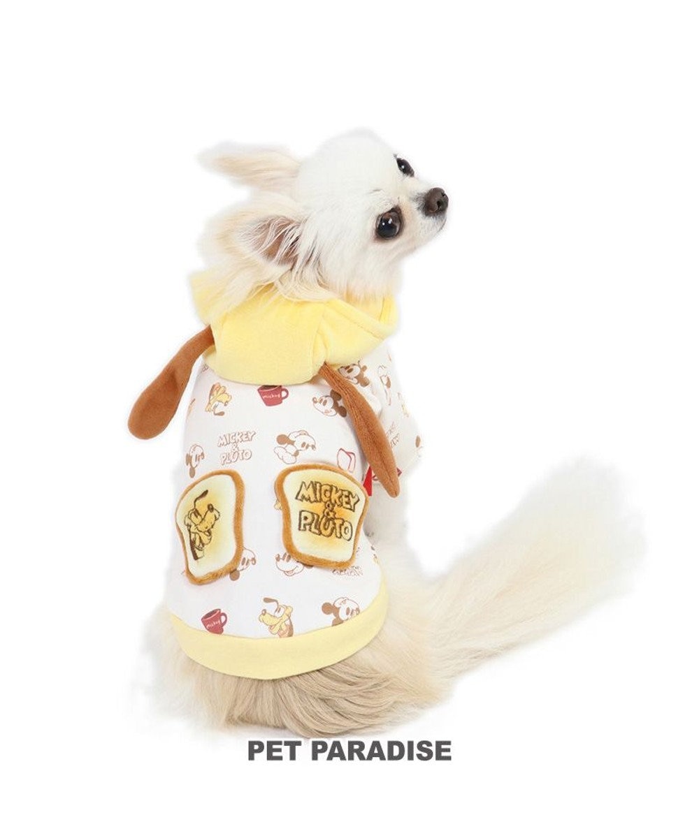 PET PARADISE 犬 服 ディズニー プルート パーカー 【小型犬】 パン柄 黄