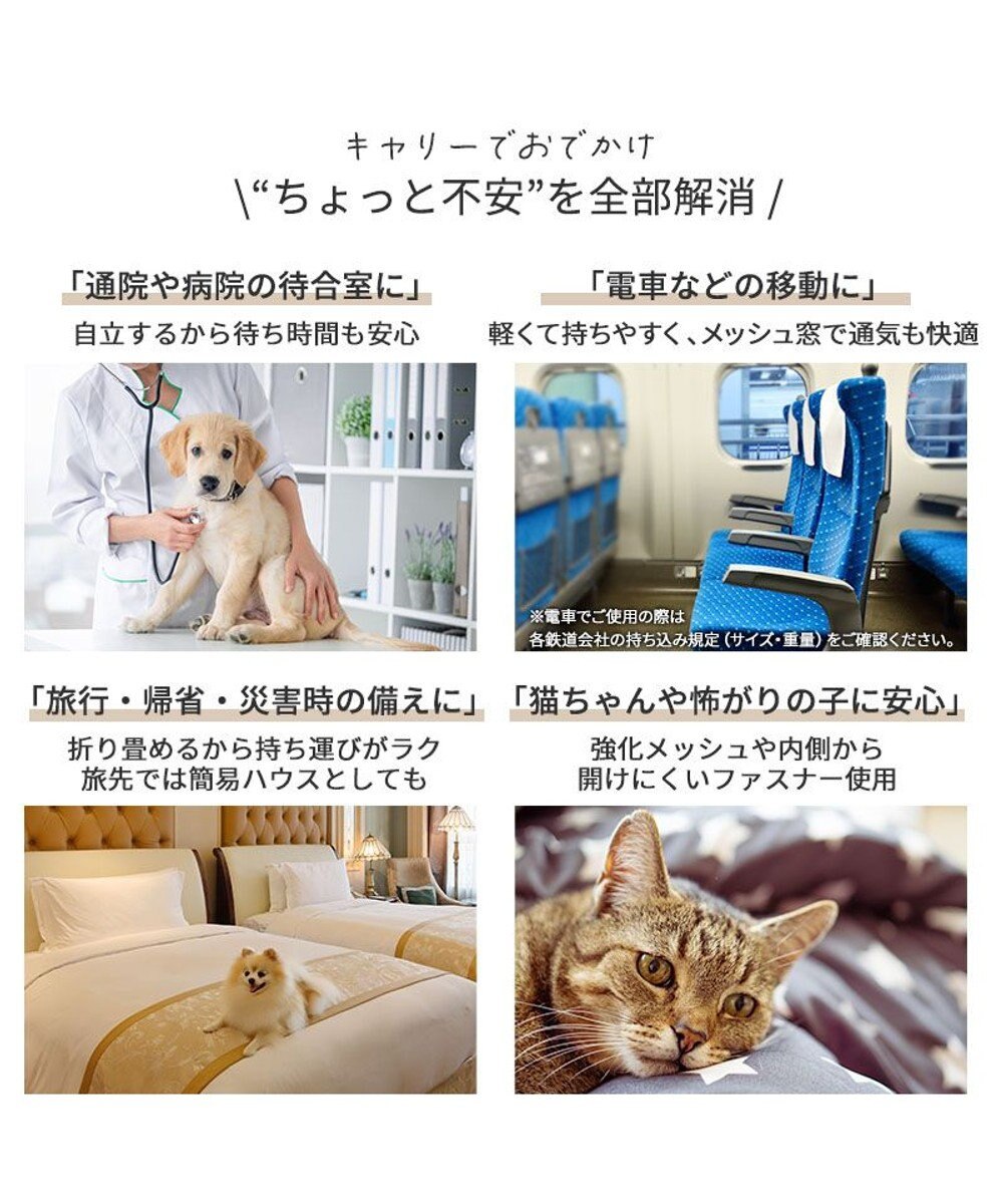 PET PARADISE リサとガスパール キルト 折り畳みキャリー 小型犬 