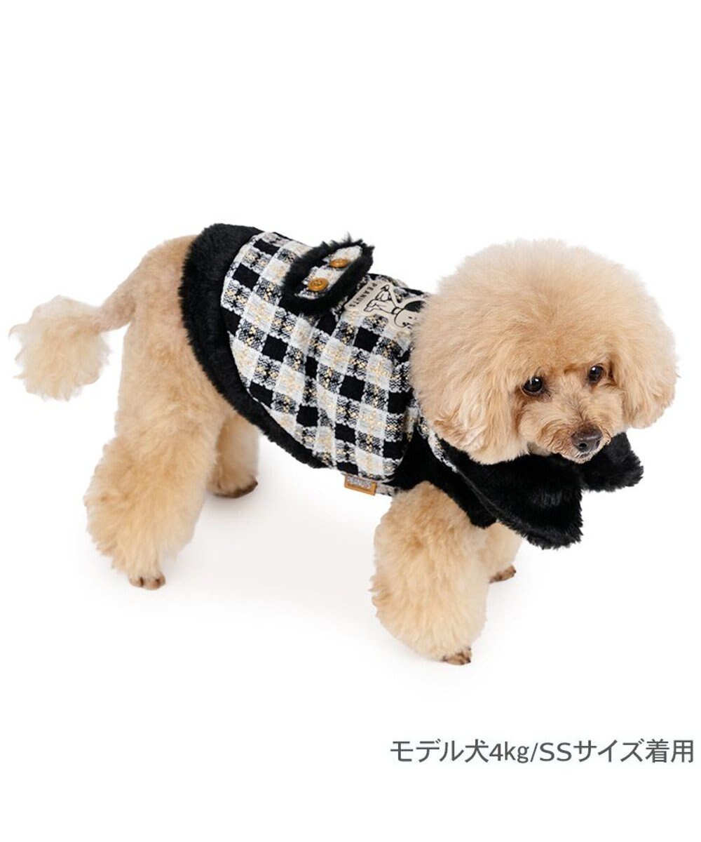 PET PARADISE スヌーピー 黒ツイード ベスト 小型犬 
