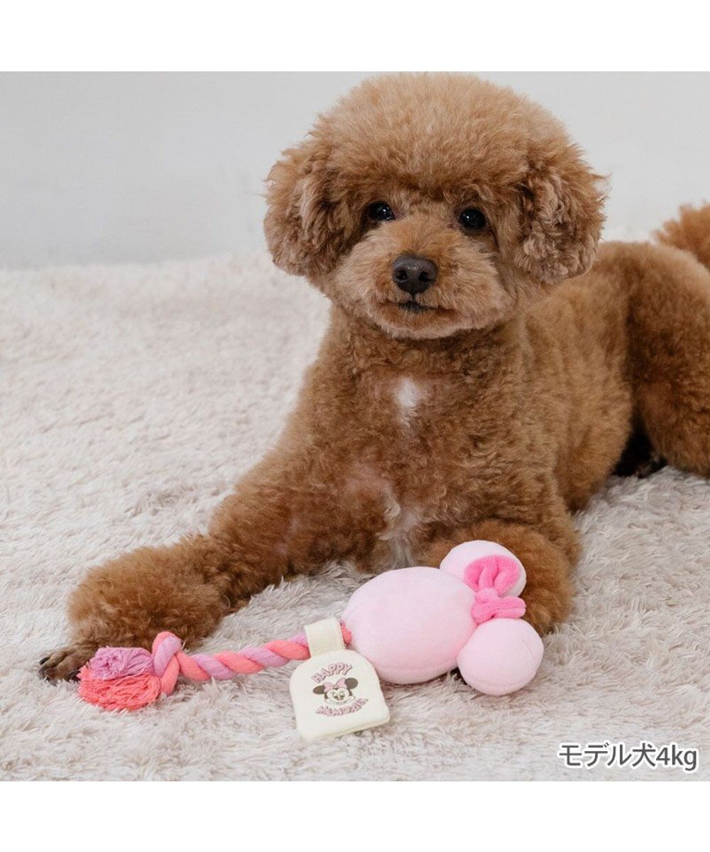 PET PARADISE ディズニー ミニーマウス 風船ロープ トイ 《ピンク》 小型犬