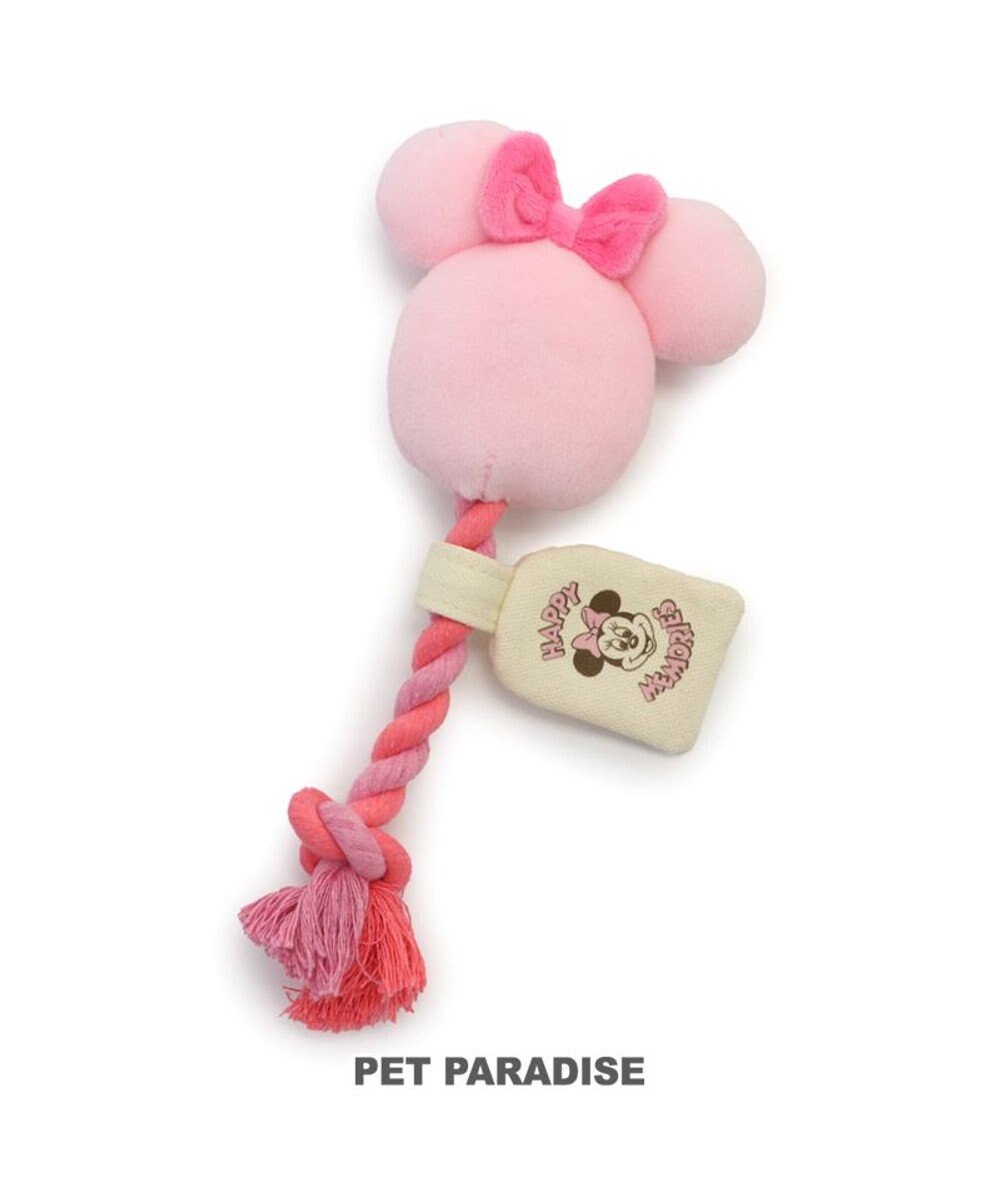 PET PARADISE ディズニー ミニーマウス 風船ロープ トイ 《ピンク》 小型犬