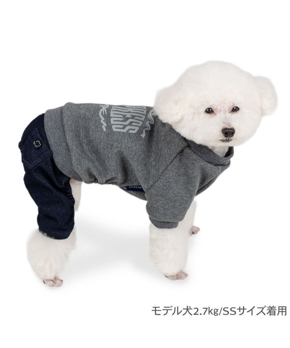PET PARADISE J.PRESS ロゴ 裏起毛 ロンパース 小型犬 