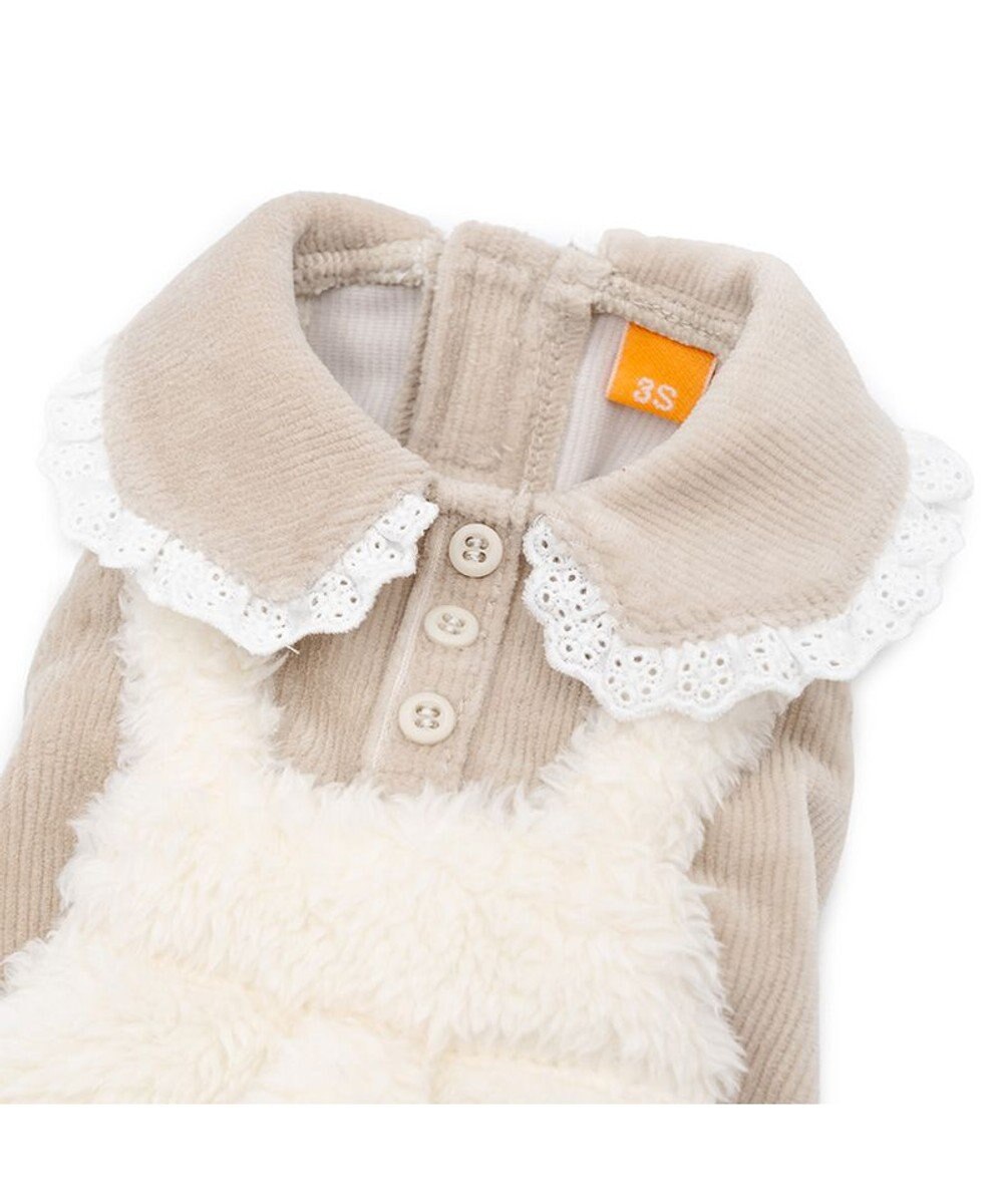 PET PARADISE ペットパラダイス ボア パンツつなぎ 《花刺繍》 小型犬 