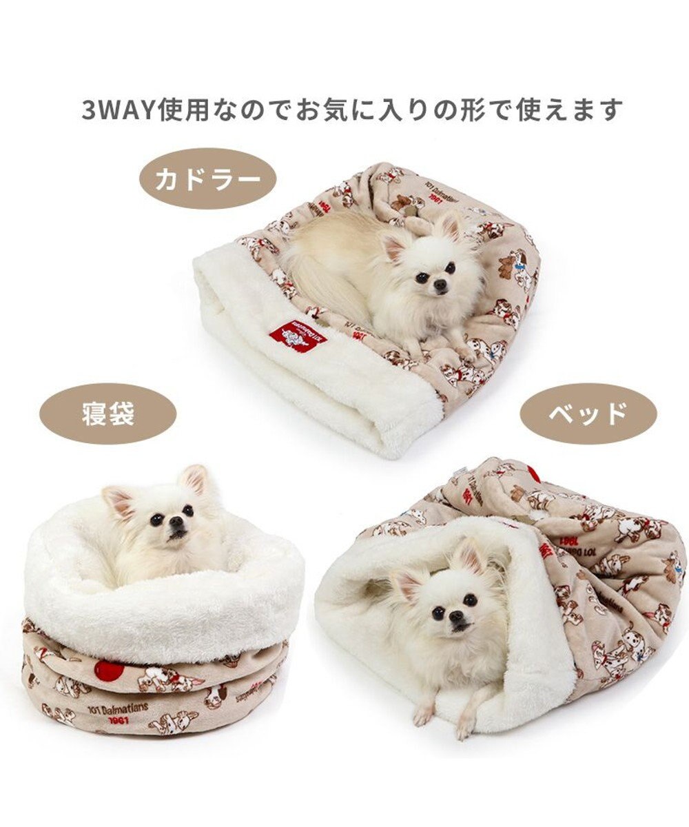 PET PARADISE ディズニー 101匹わんちゃん 筒形寝袋 遠赤外線 《風船柄》 35cm×50cm 