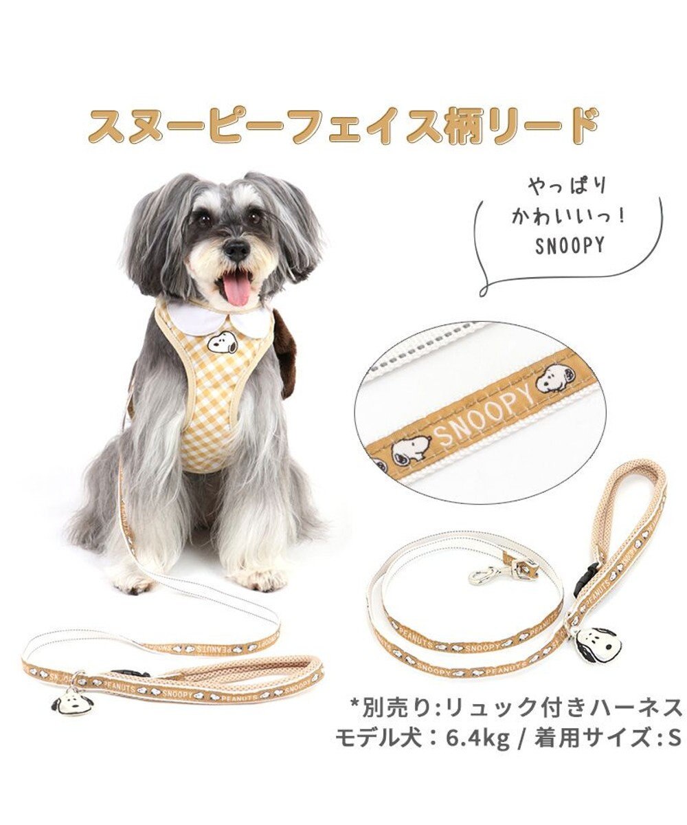 PET PARADISE スヌーピー フェイス チャーム付き リード 【4S~3S】