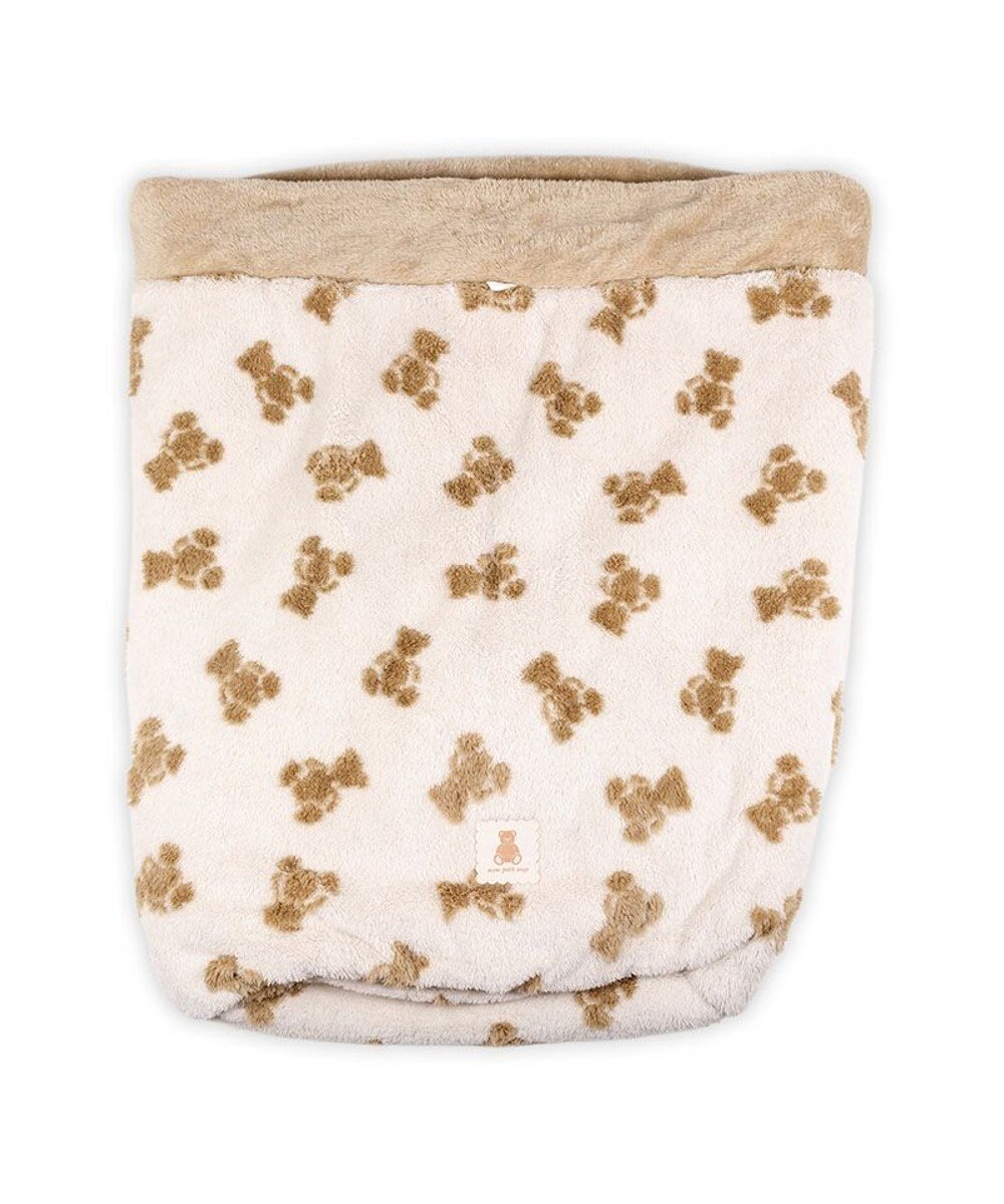 PET PARADISE ペットパラダイス くまちゃん織り 遠赤外線  筒型 寝袋  Ｌ 