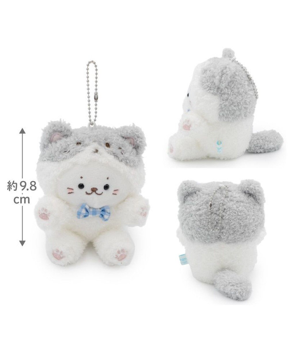 Mother garden しろたん 猫キーホルダー 《ハチワレ》 単品 