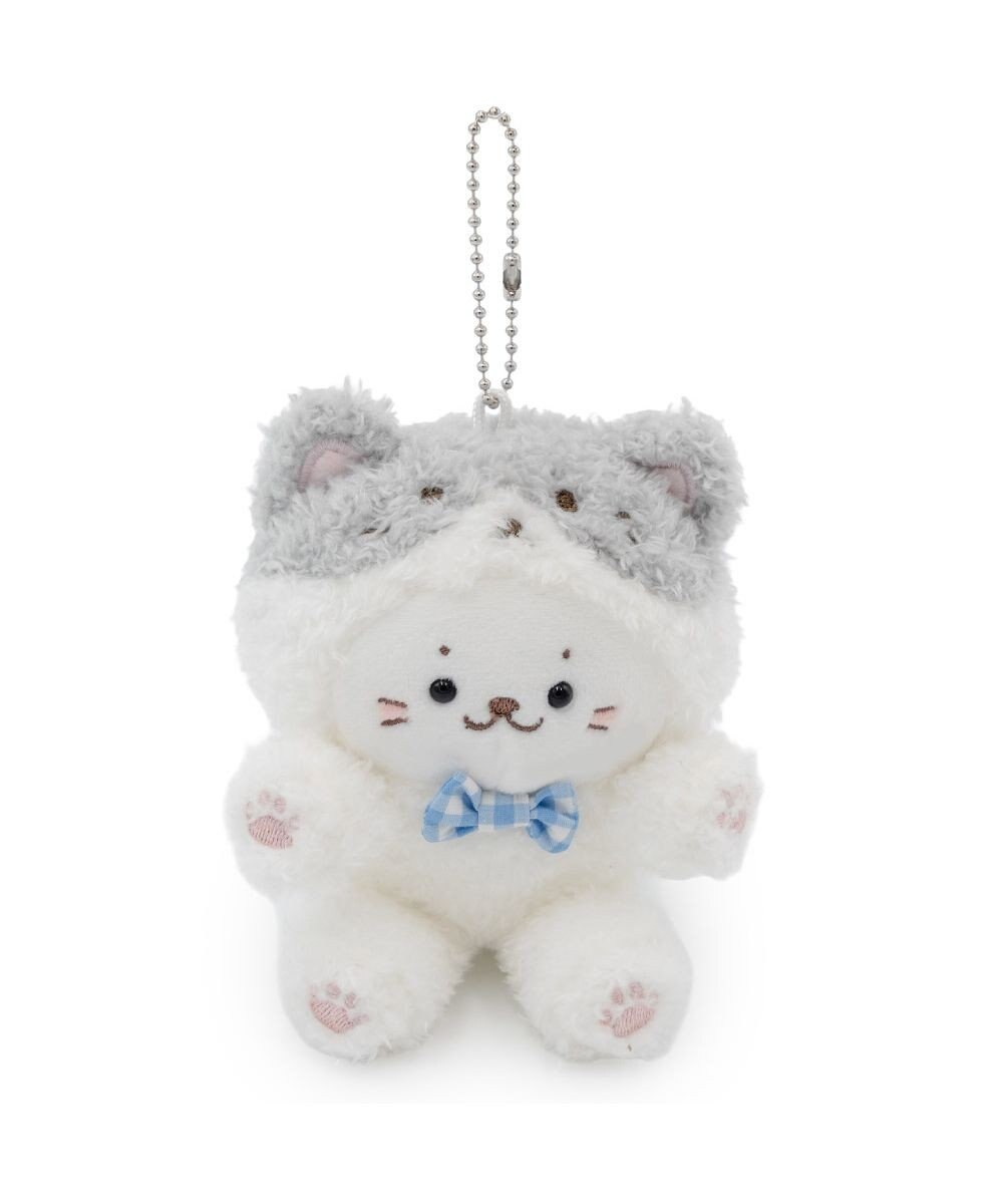 Mother garden しろたん 猫キーホルダー 《ハチワレ》 単品 