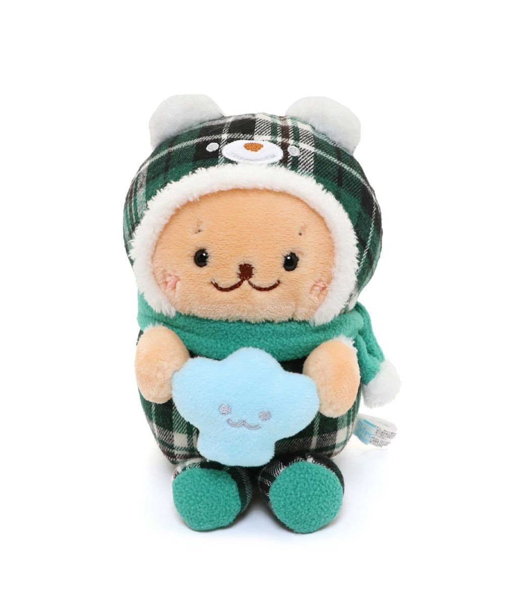 Mother garden しろたん お座り マスコット クリスマス ベア 《しろたん赤 / らっこいぬ緑》 単品