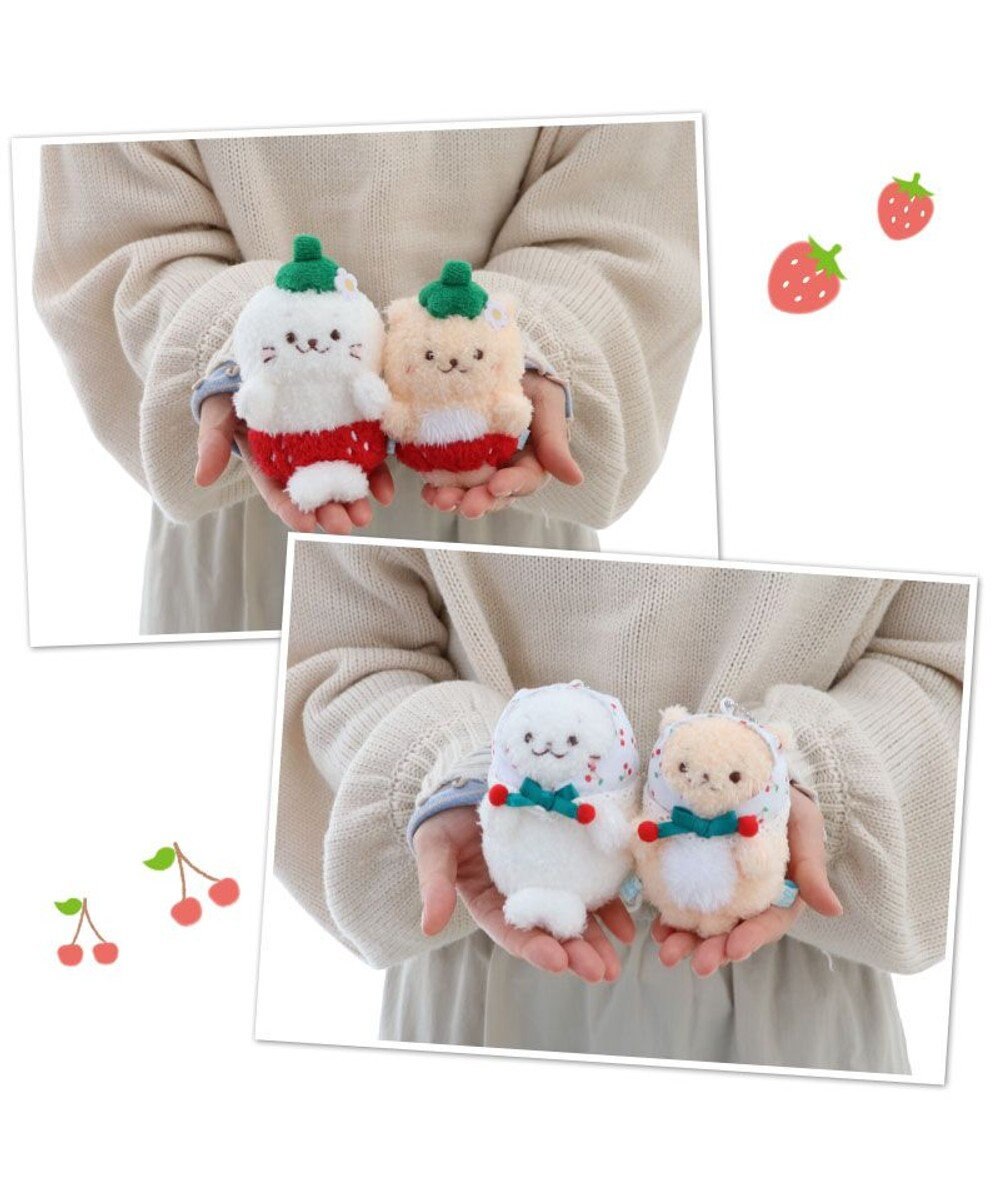 Mother garden らっこいぬ  マスコットキーホルダー 《ジューシーいちご》 