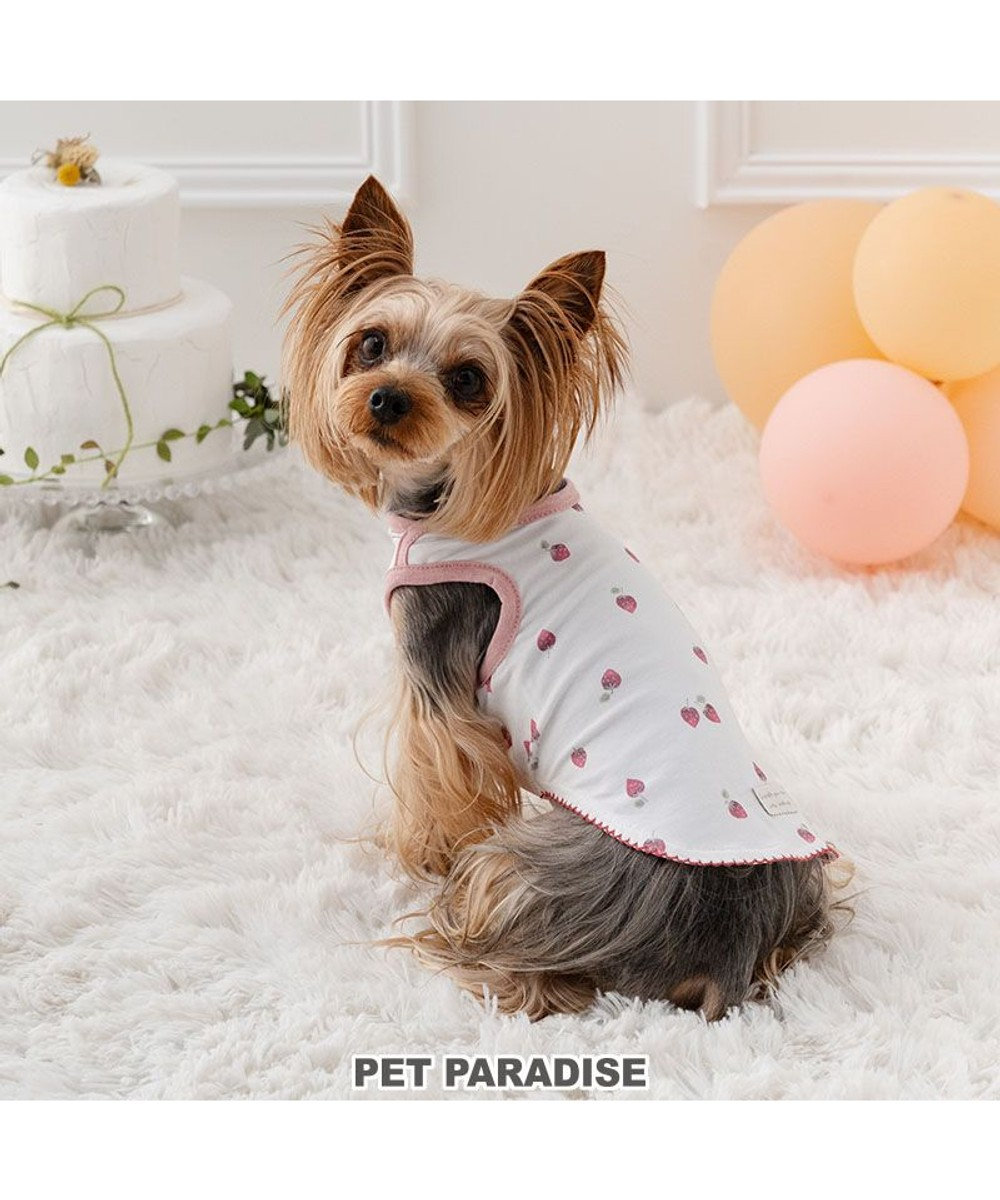 PET PARADISE ペットパラダイス はじめて タンクトップ 《いちご》 小型犬 ホワイト