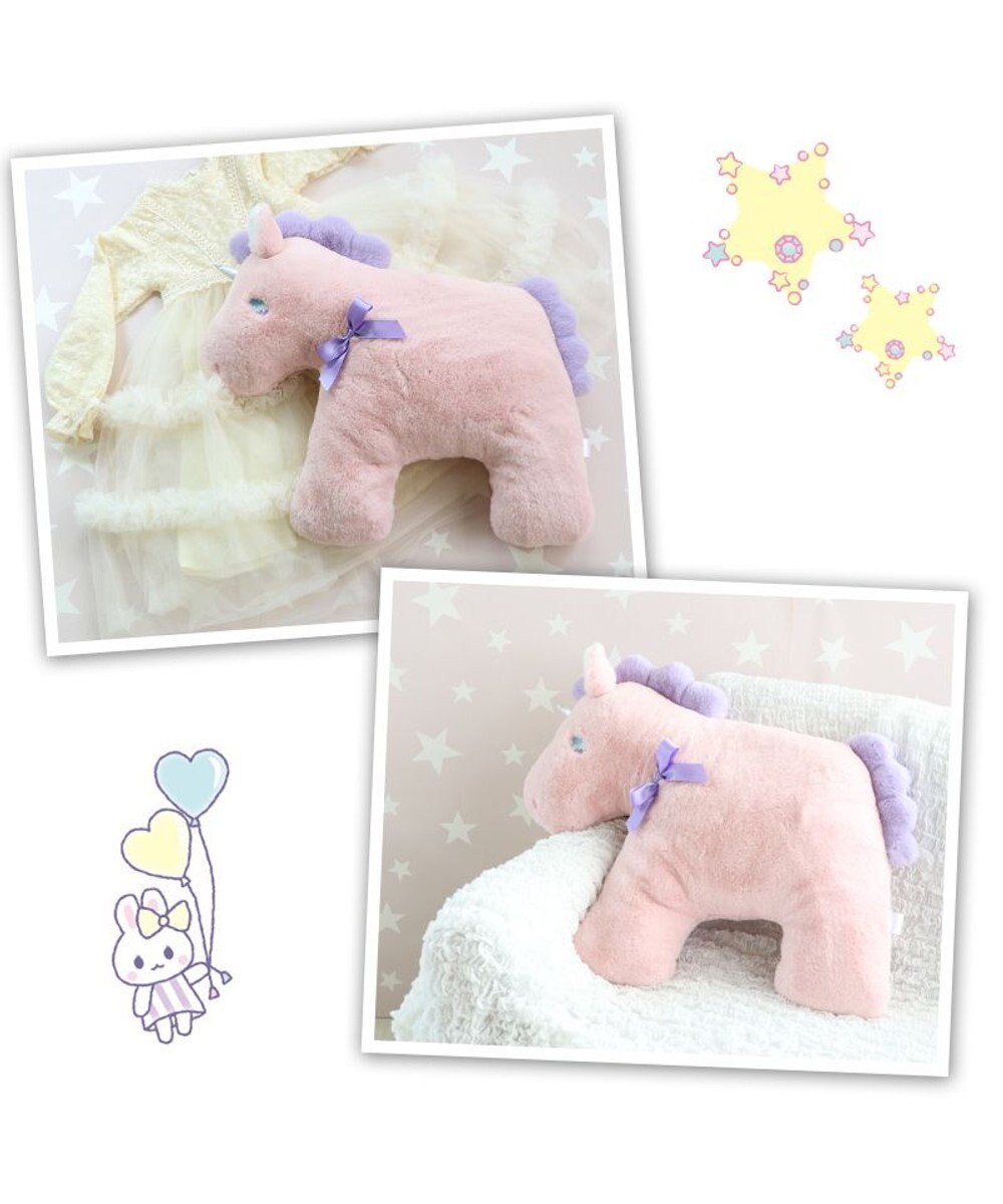 Mother garden マザーガーデン ユニコーン フラットクッション ピンク 