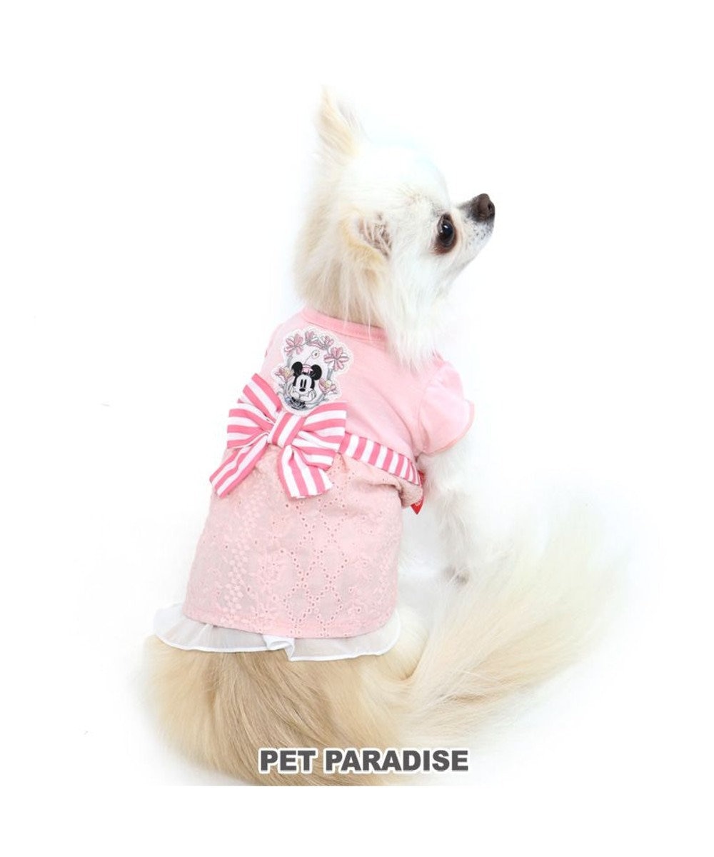 PET PARADISE 犬服 犬 服 ペットパラダイス ディズニー ミニーマウス アイレット ワンピース 〔小型犬〕 超小型犬 小型犬 ピンク（淡）