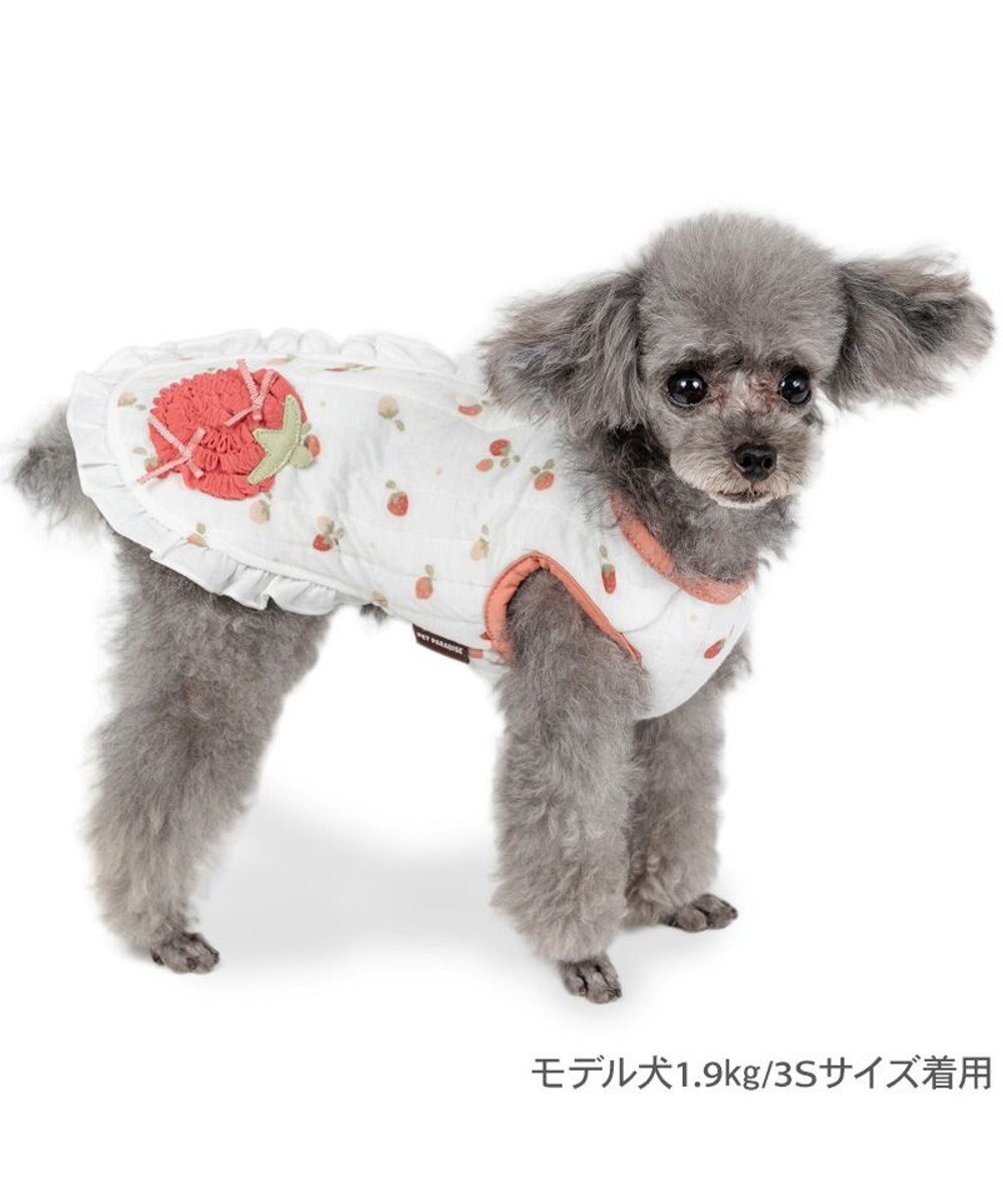 PET PARADISE ペットパラダイス ふわりと キルトベスト 《いちご》 超小型犬 小型犬 