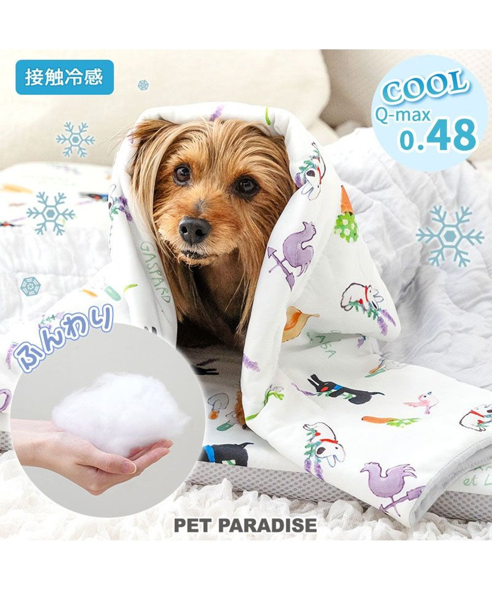 PET PARADISE リサとガスパール もちっと クール ブランケット ホワイト