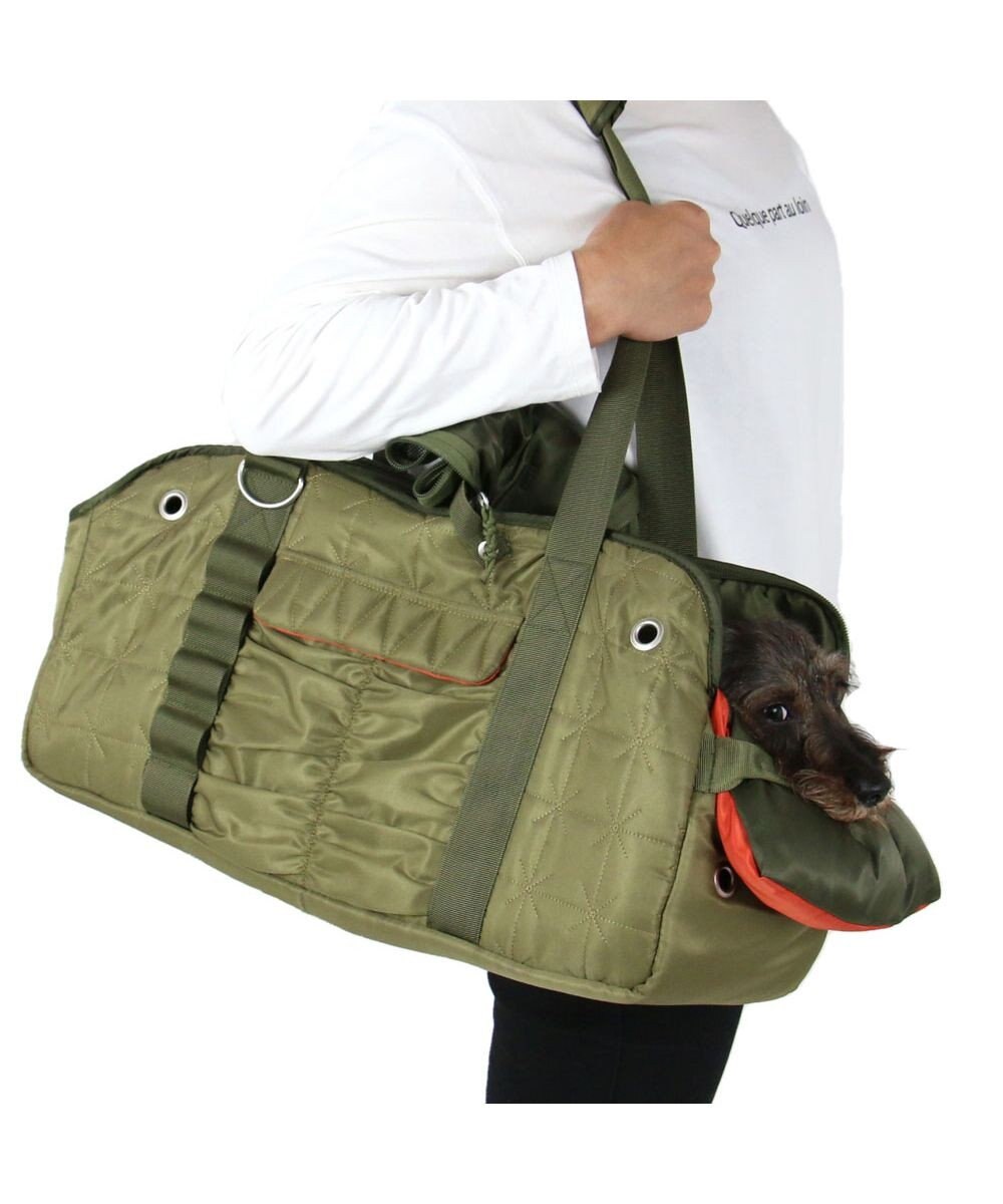 PET PARADISE ペットパラダイス あごのせ キャリーバッグ 《キルトギャザー》 ロング 約4～8kg 