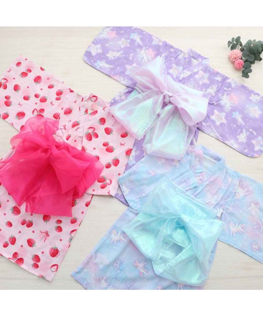 Mother garden マザーガーデン 2024 ワンピース 浴衣 《野いちご 水彩柄》 100/110/120/130/140