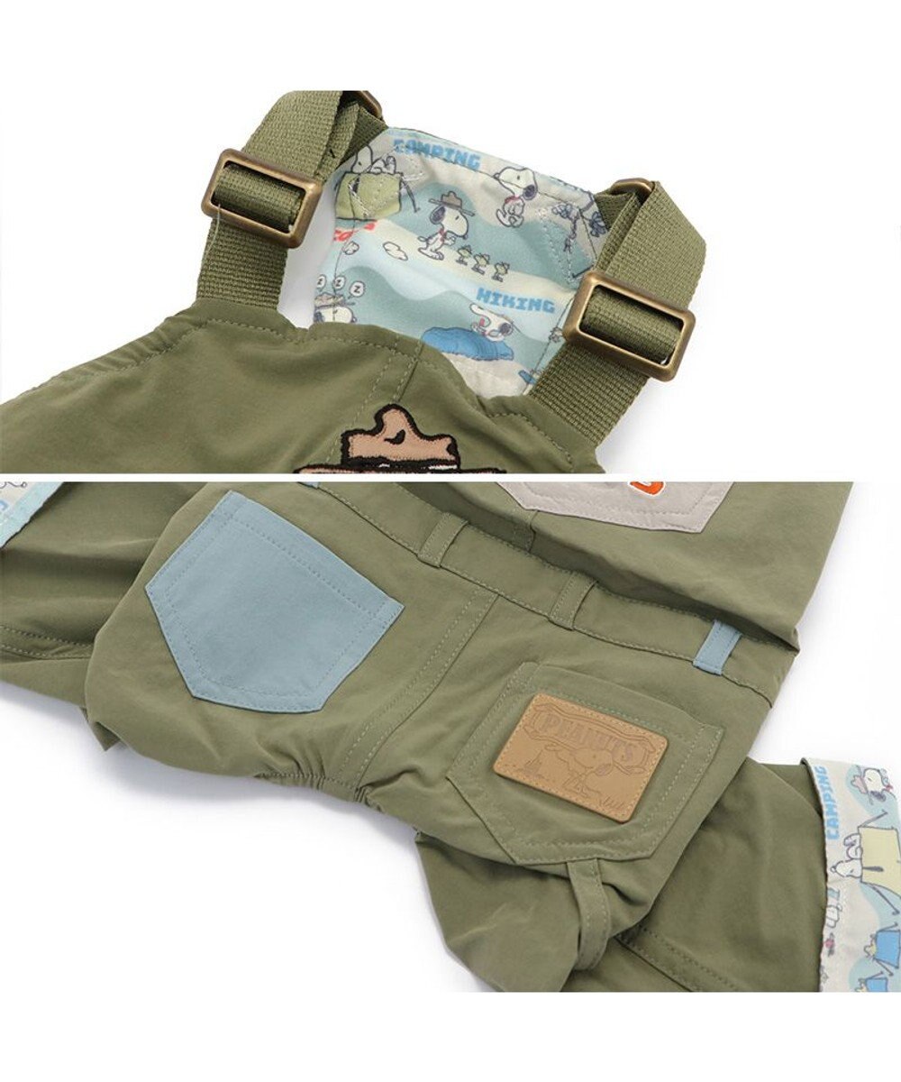 PET PARADISE スヌーピー ビーグルスカウト オーバーオール 《キャンプ柄》 小型犬 