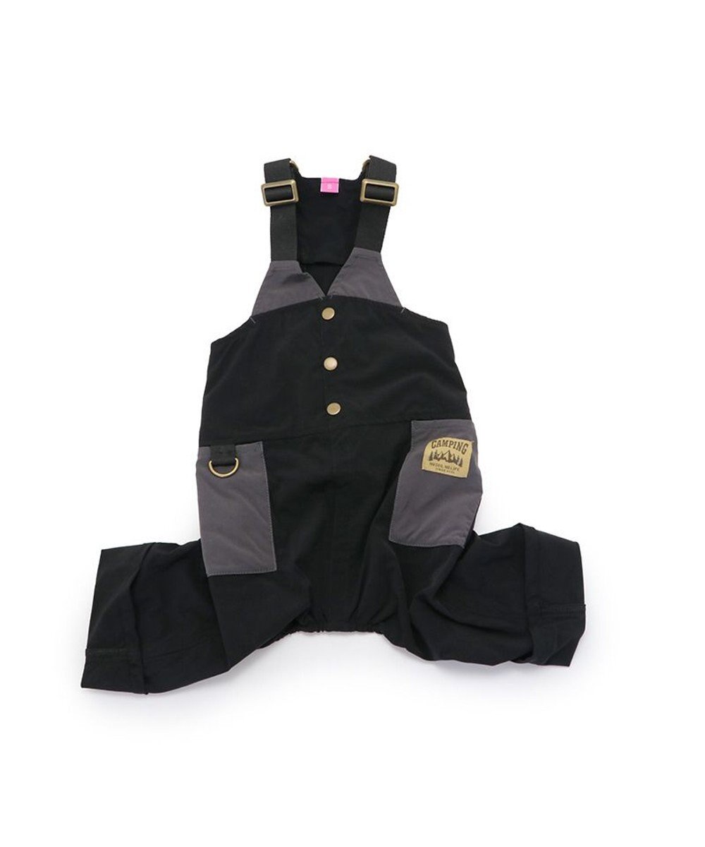 PET PARADISE ペットパラダイス オーバーオール ミリタリ ブラック 【小型犬】 