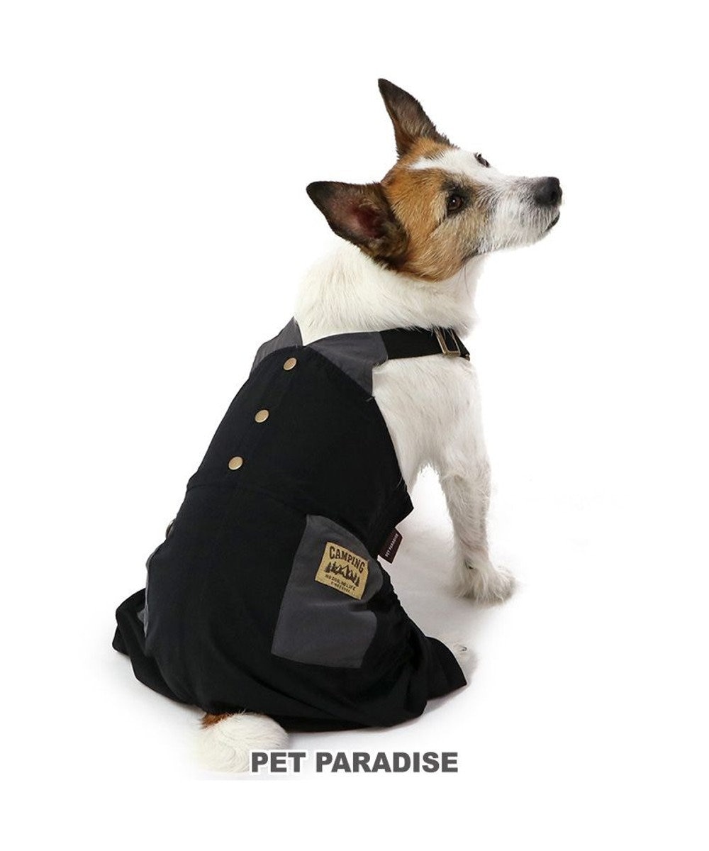 PET PARADISE ペットパラダイス オーバーオール ミリタリ ブラック 【小型犬】 ブラック