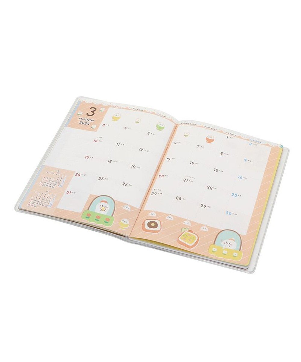 Mother garden しろたん 2024年 スケジュール帳 《シロタン喫茶柄》 