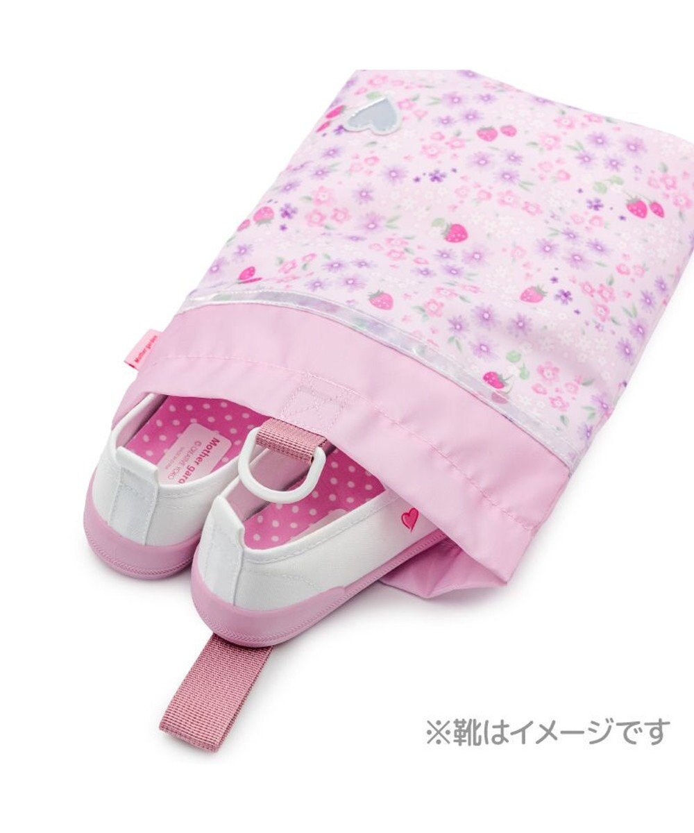 Mother garden マザーガーデン 野いちご シューズバッグ 《小花いちご柄》 