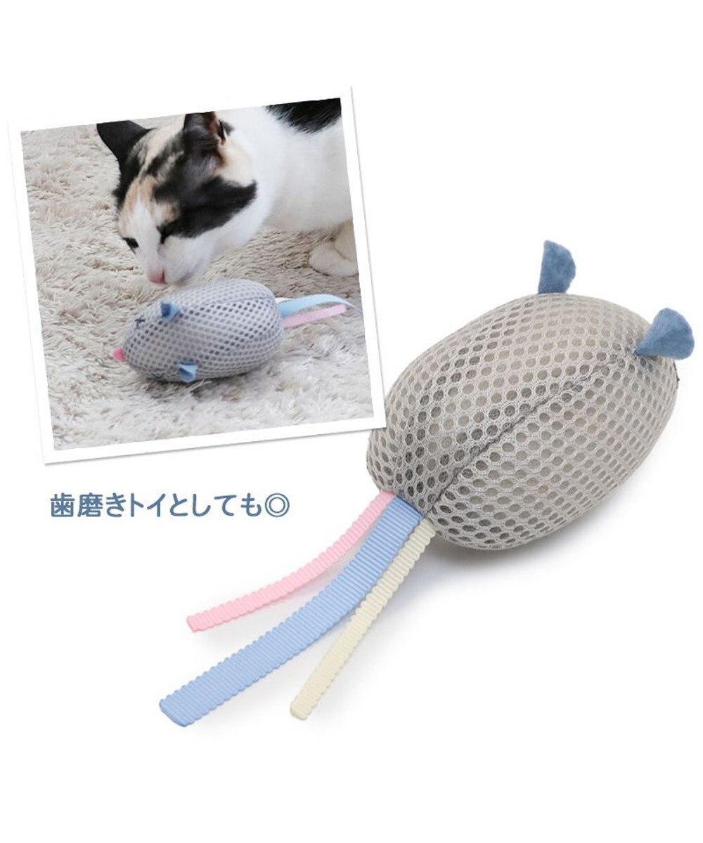 PET PARADISE 猫 歯磨き おもちゃ メッシュ ねずみ 