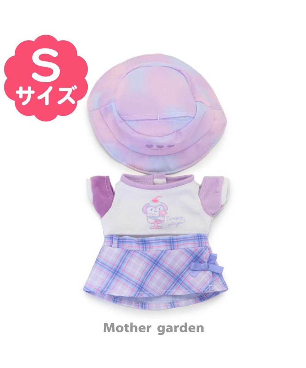 Mother garden マザーガーデン  うさももドール用着せ替え服 Sサイズ 《パープルチェック》 パープルチェック