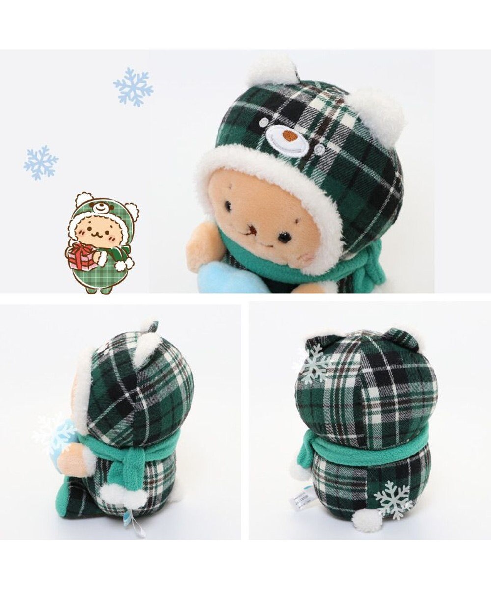 Mother garden しろたん お座り マスコット クリスマス ベア 《しろたん赤 / らっこいぬ緑》 単品 