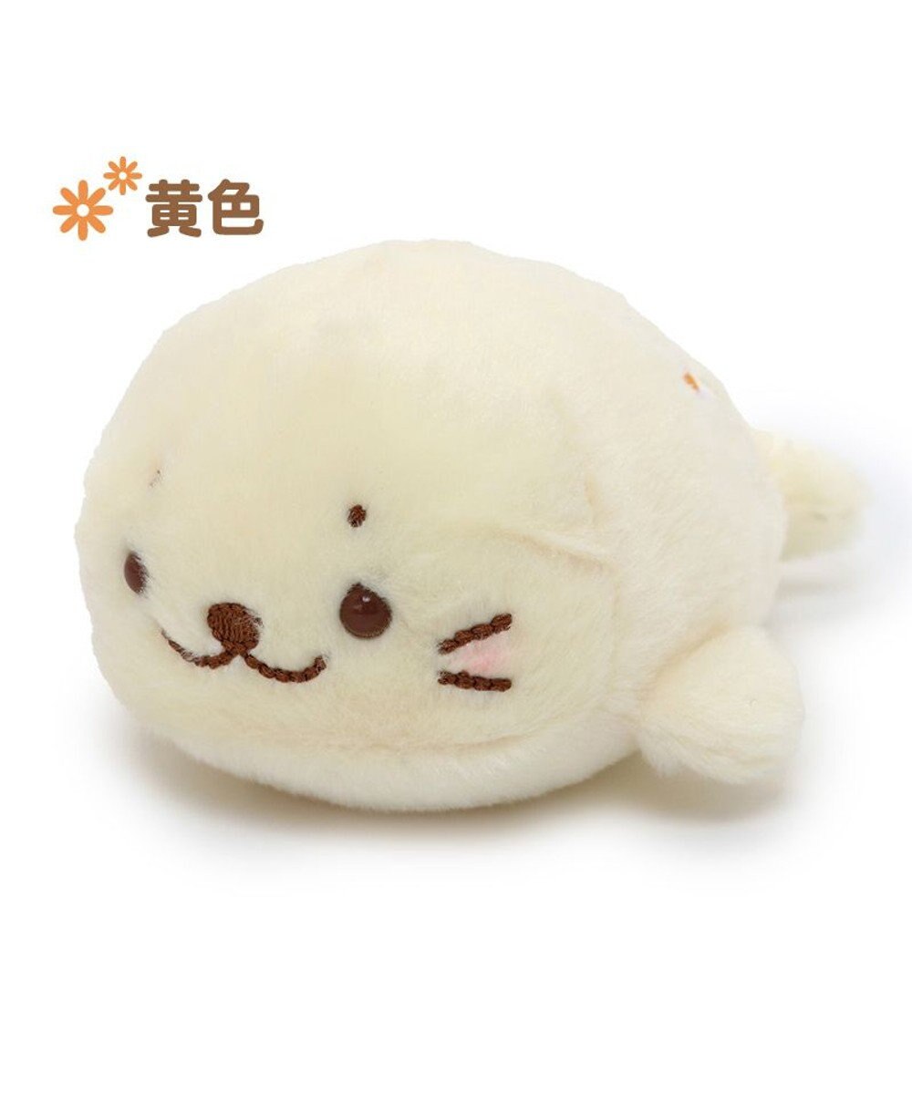 Mother garden しろたん レトロ風 ちびマスコット 桃色 / 黄色 プチマスコット16cm お花の刺繍入り 