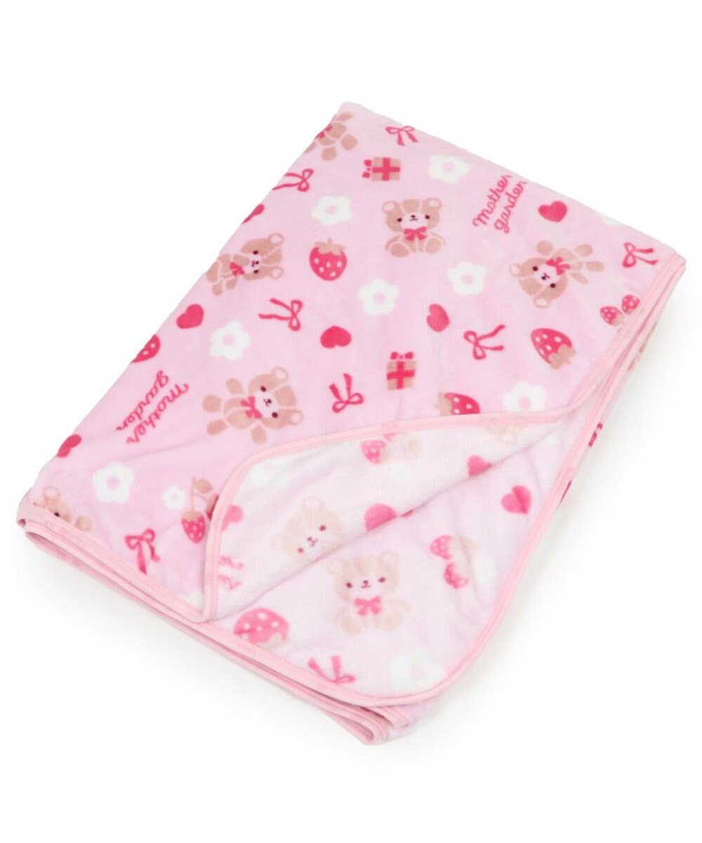 Mother garden マザーガーデン くまちゃん柄 あったか シングル毛布 140×200cm