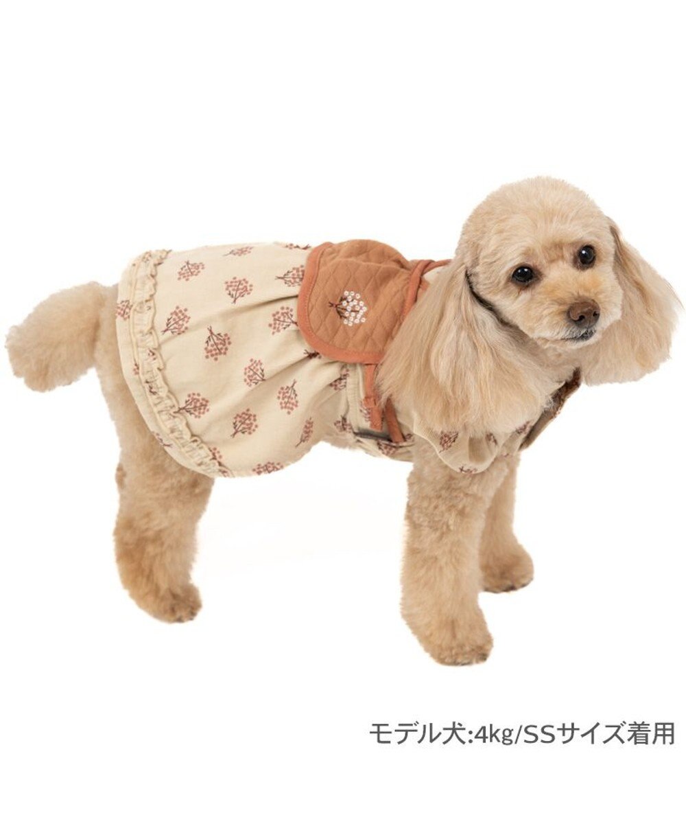 PET PARADISE ペットパラダイス キルトベスト付きワンピース 《ベージュ》 超小型犬 小型犬 