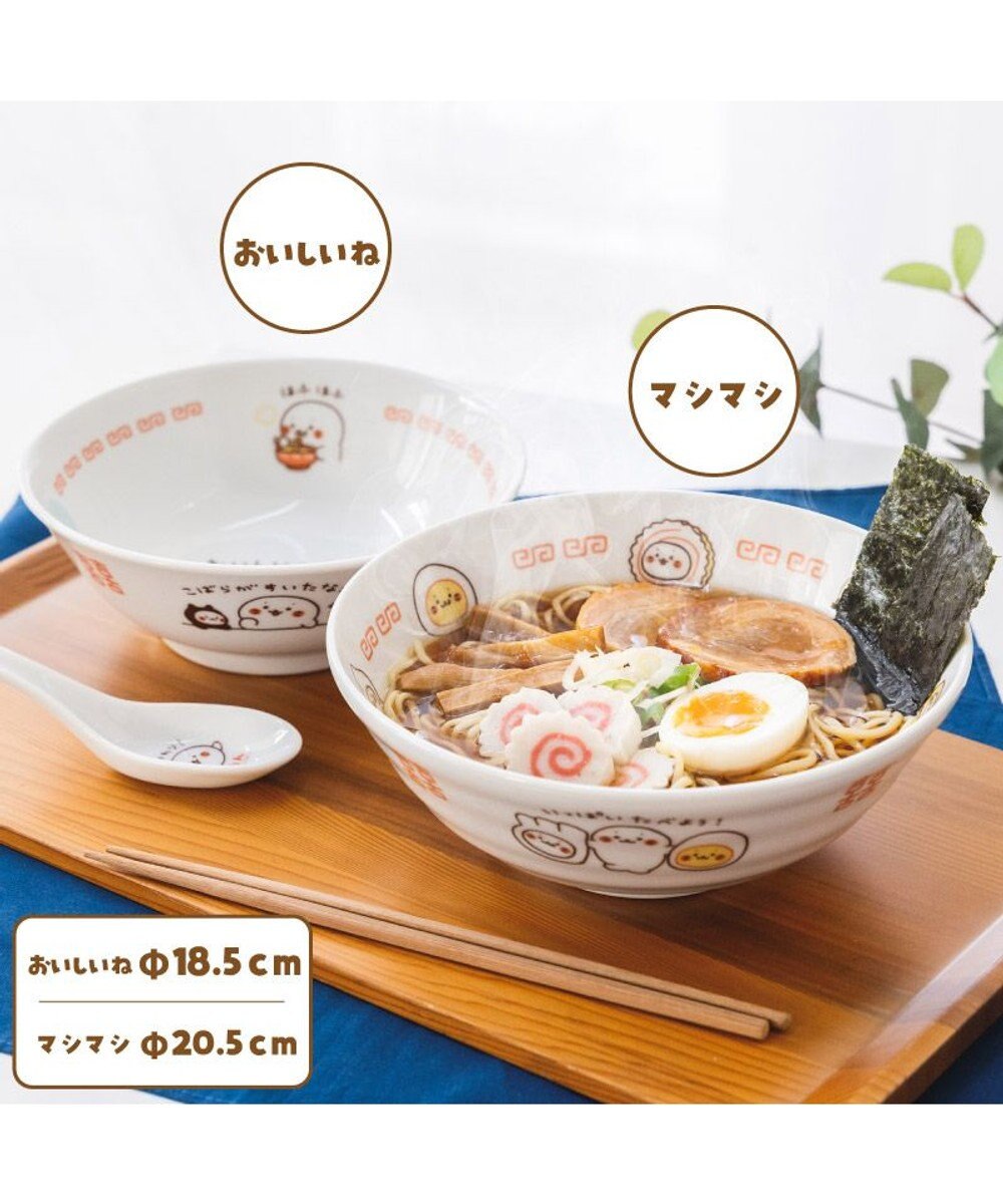 Mother garden しろたん ラーメンどんぶり 《マシマシ》 径20.5cm 