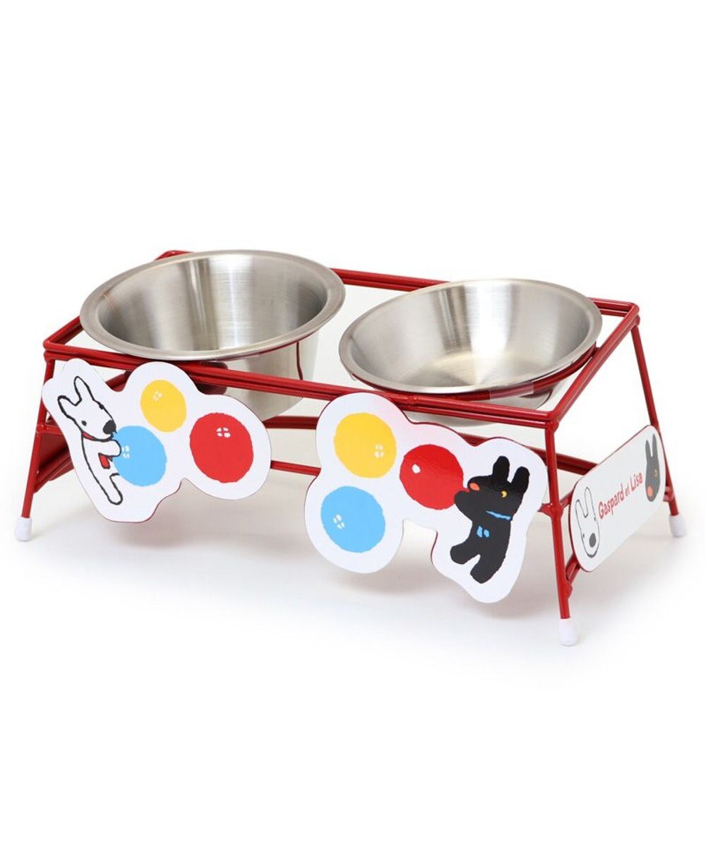 PET PARADISE リサとガスパール ワイヤーえさ皿 《風船柄》 小2個 