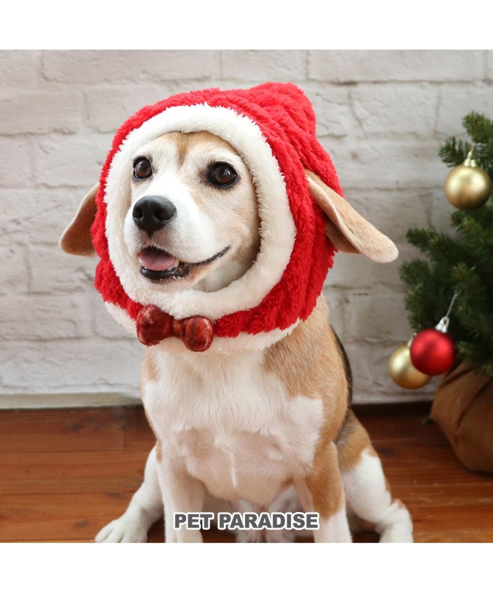 PET PARADISE ペットパラダイス クリスマス サンタ帽子 《ふわふわチェック柄 》 中型犬 サンタ