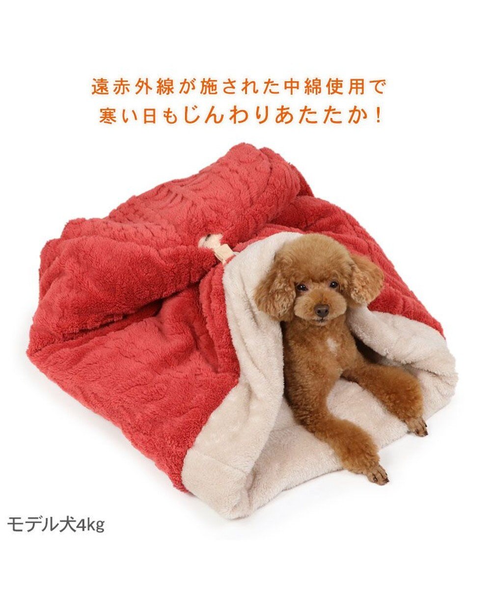 PET PARADISE ペットパラダイス 遠赤外線  筒型 寝袋 《アランボア柄》 M