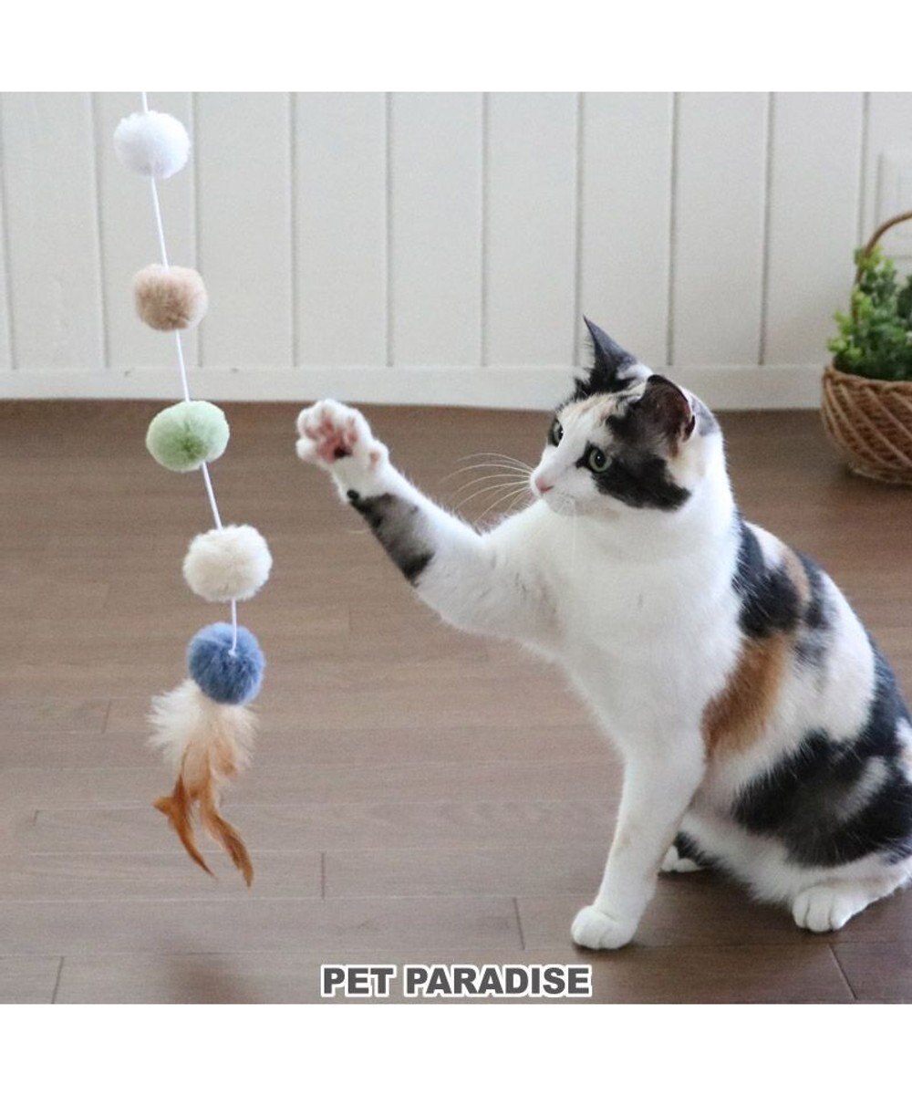 PET PARADISE 猫 おもちゃ 猫じゃらし ぽんぽん 羽 -