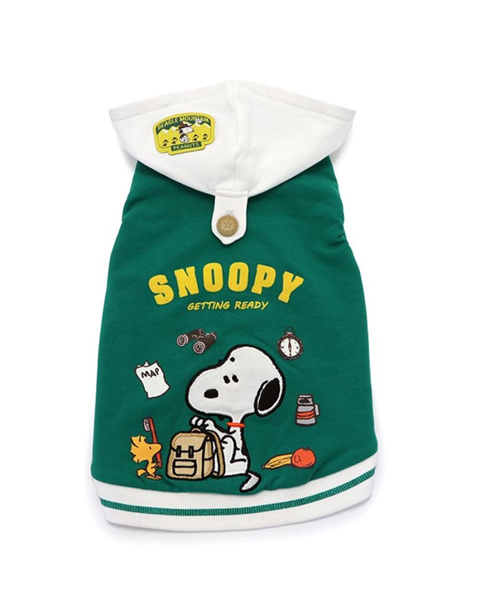 PET PARADISE スヌーピー おでかけ柄  パーカー  《グリーン》小型犬 