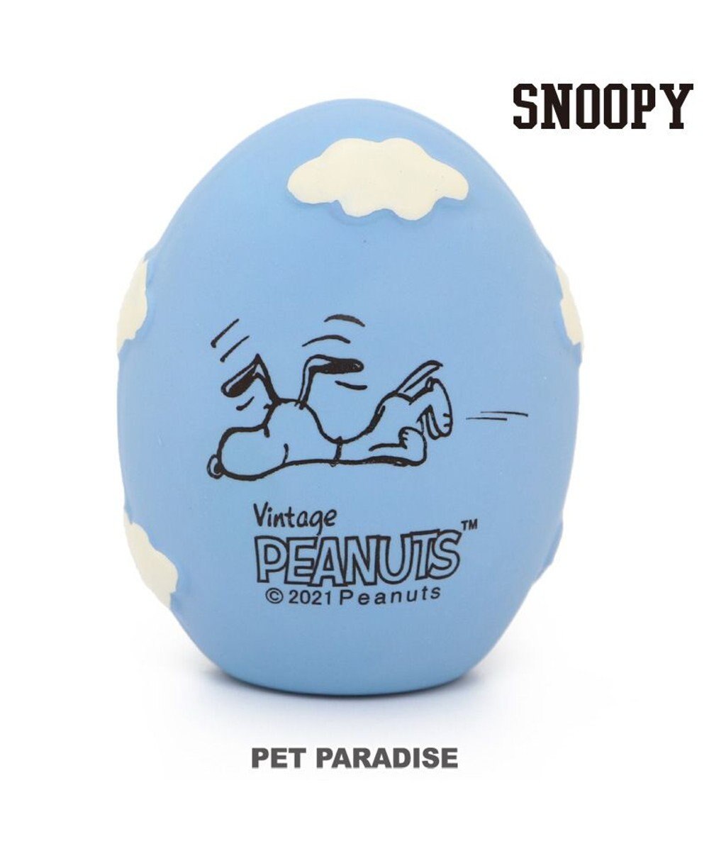 PET PARADISE 犬 おもちゃ スヌーピー スカイエッグトイ 音が鳴る ぬいぐるみ ボール ロープ オモチャ 玩具 トイ TOY 小型犬 猫 かわいい おもしろ インスタ映え 水色