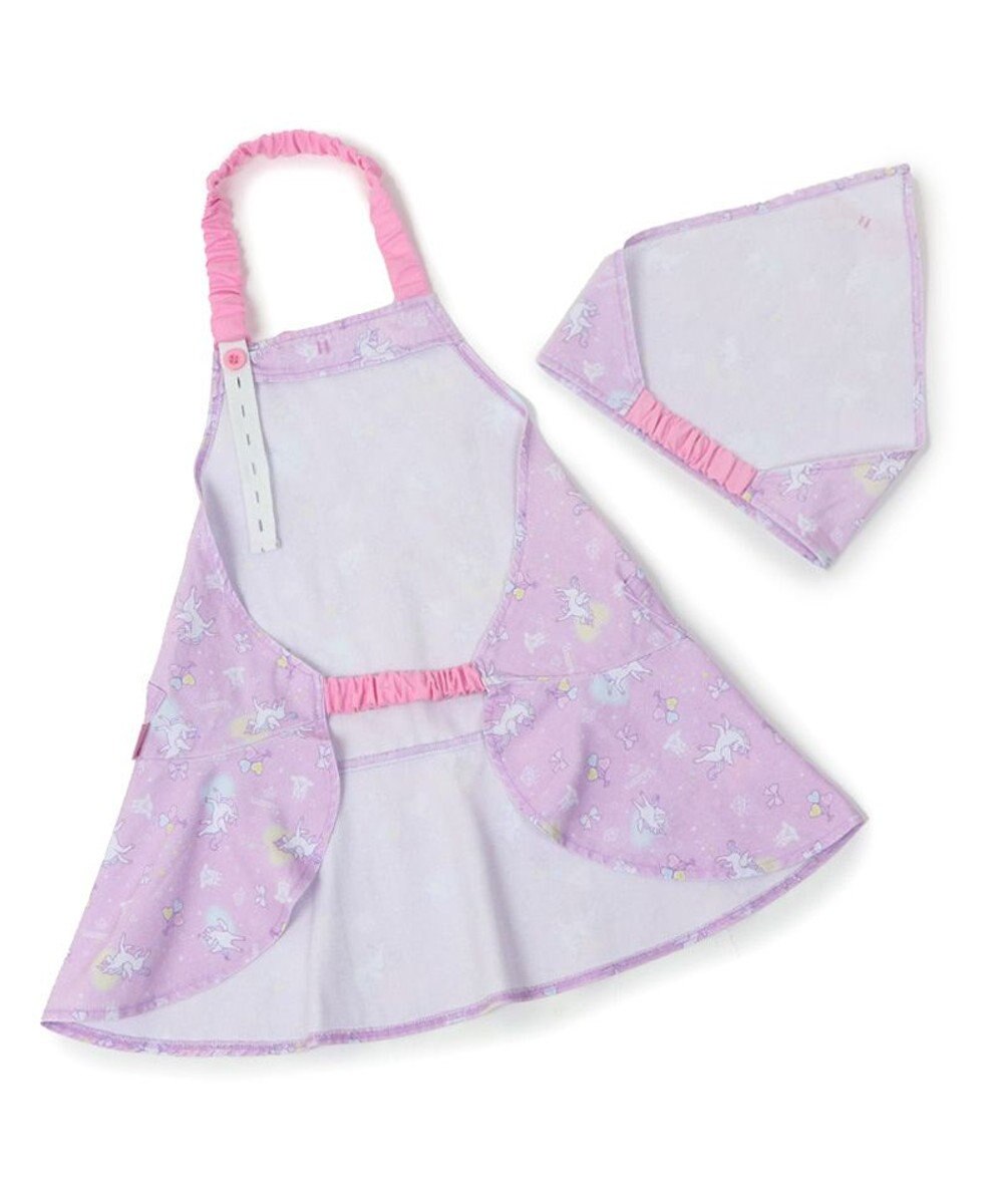 Mother garden マザーガーデン キッズエプロン & 三角巾 セット 100cm 《ユニコーン/野いちご》 