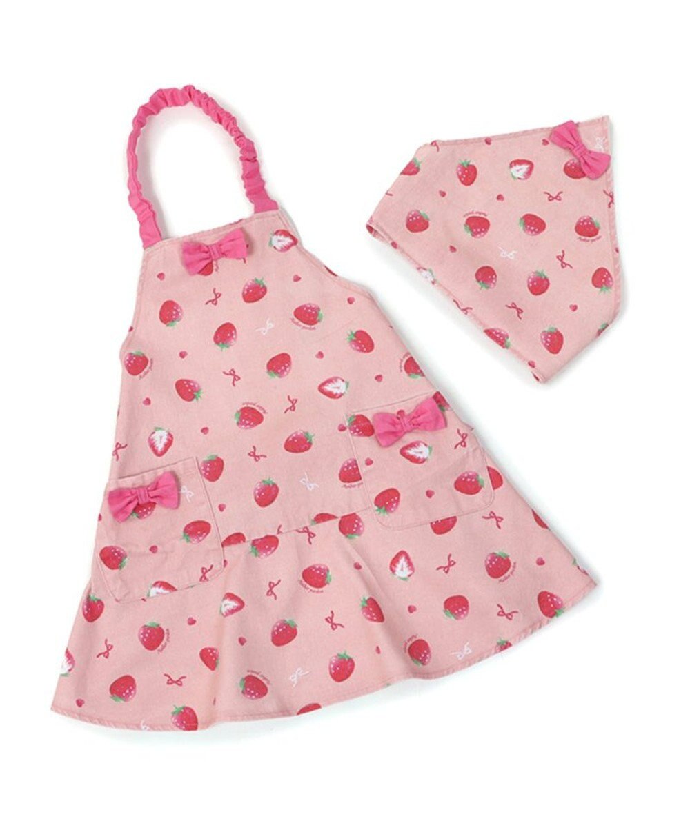 Mother garden マザーガーデン キッズエプロン & 三角巾 セット 100cm 《ユニコーン/野いちご》 