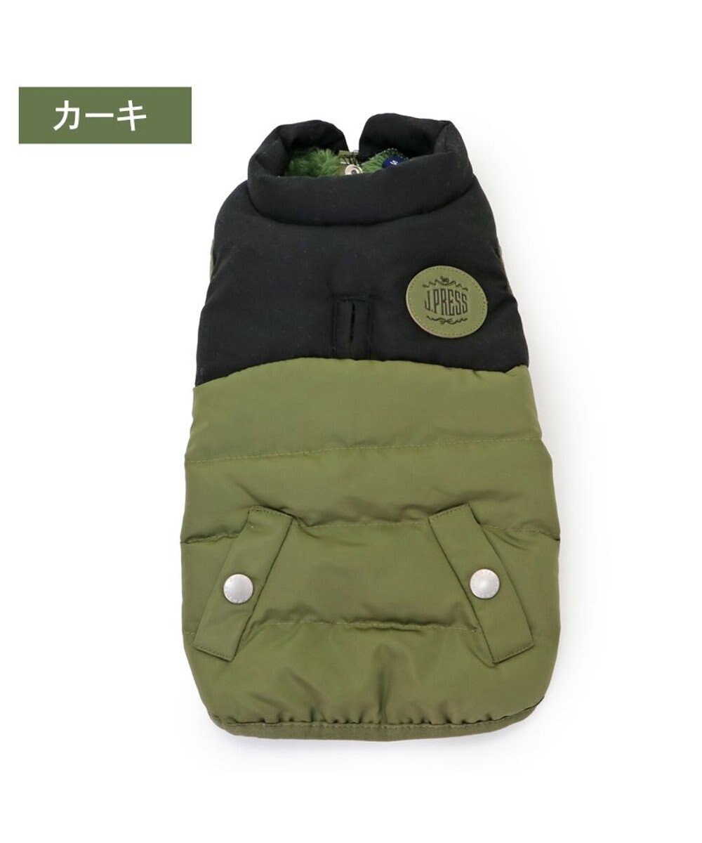 PET PARADISE J.PRESS バイカラーベスト 《カーキ》 中型犬 