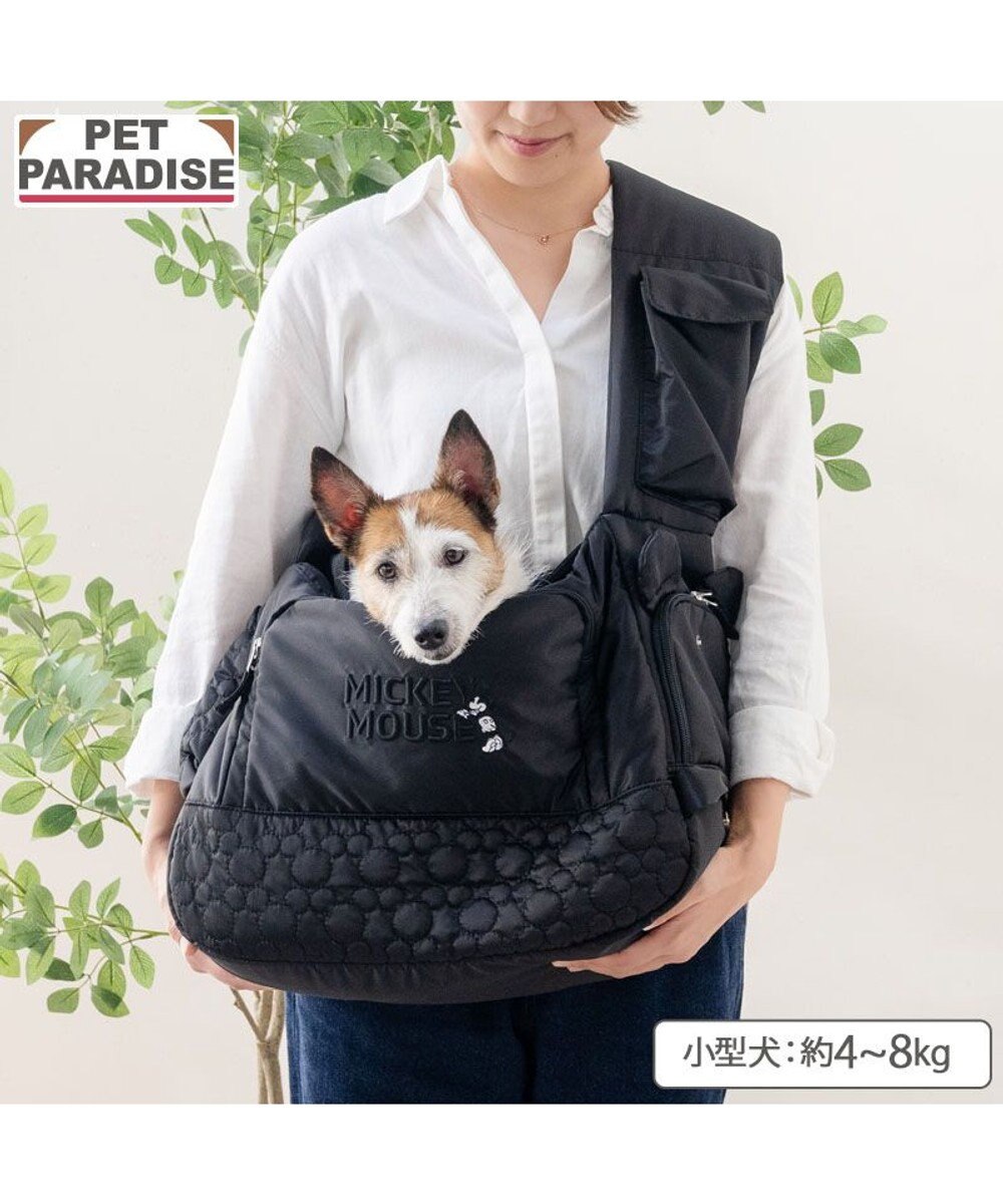 PET PARADISE ディズニー ミッキーマウス 白黒 スリングバッグ Ｍ 
