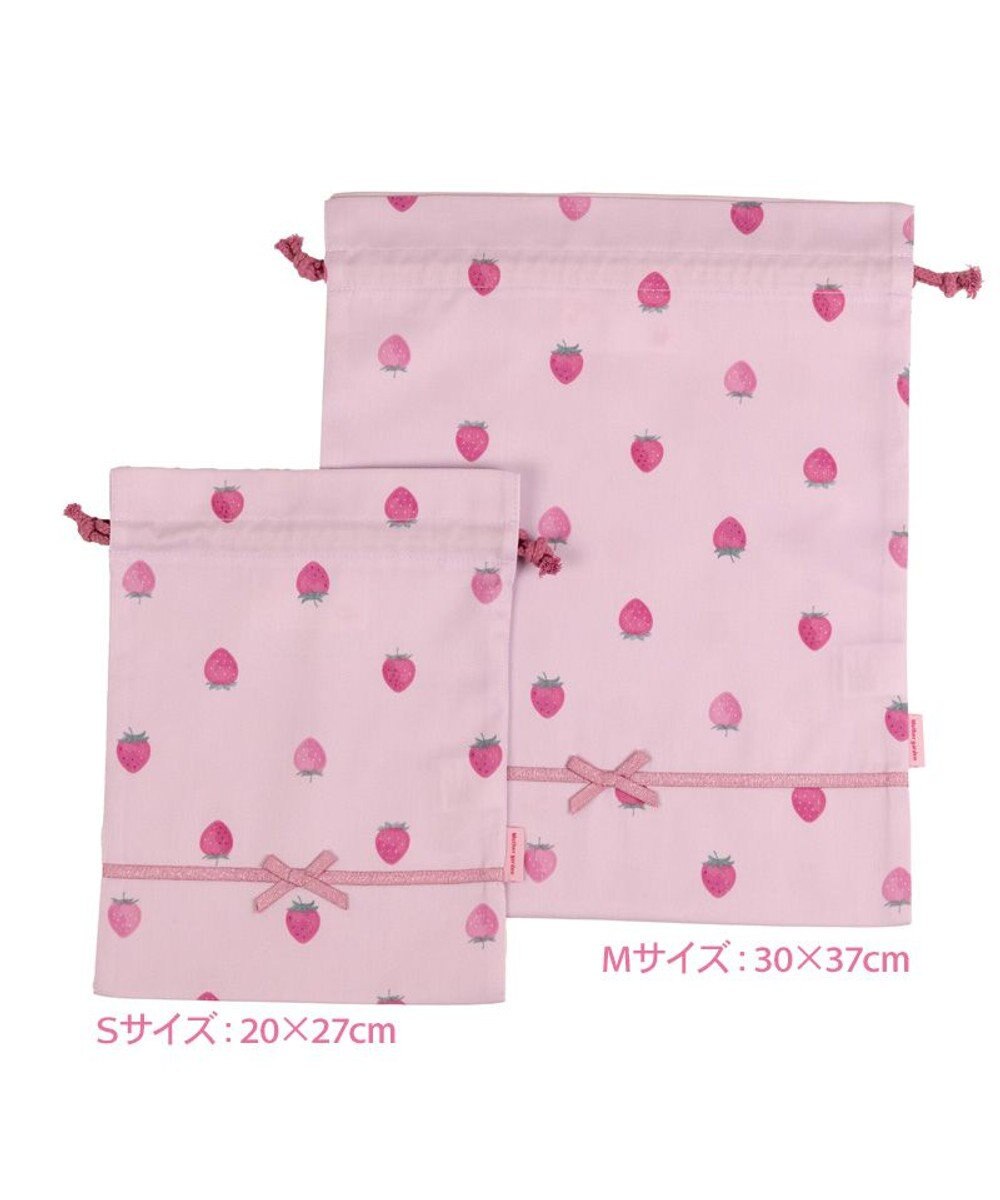 Mother garden マザーガーデン 野いちご 巾着 小《レトロストロベリー柄》 