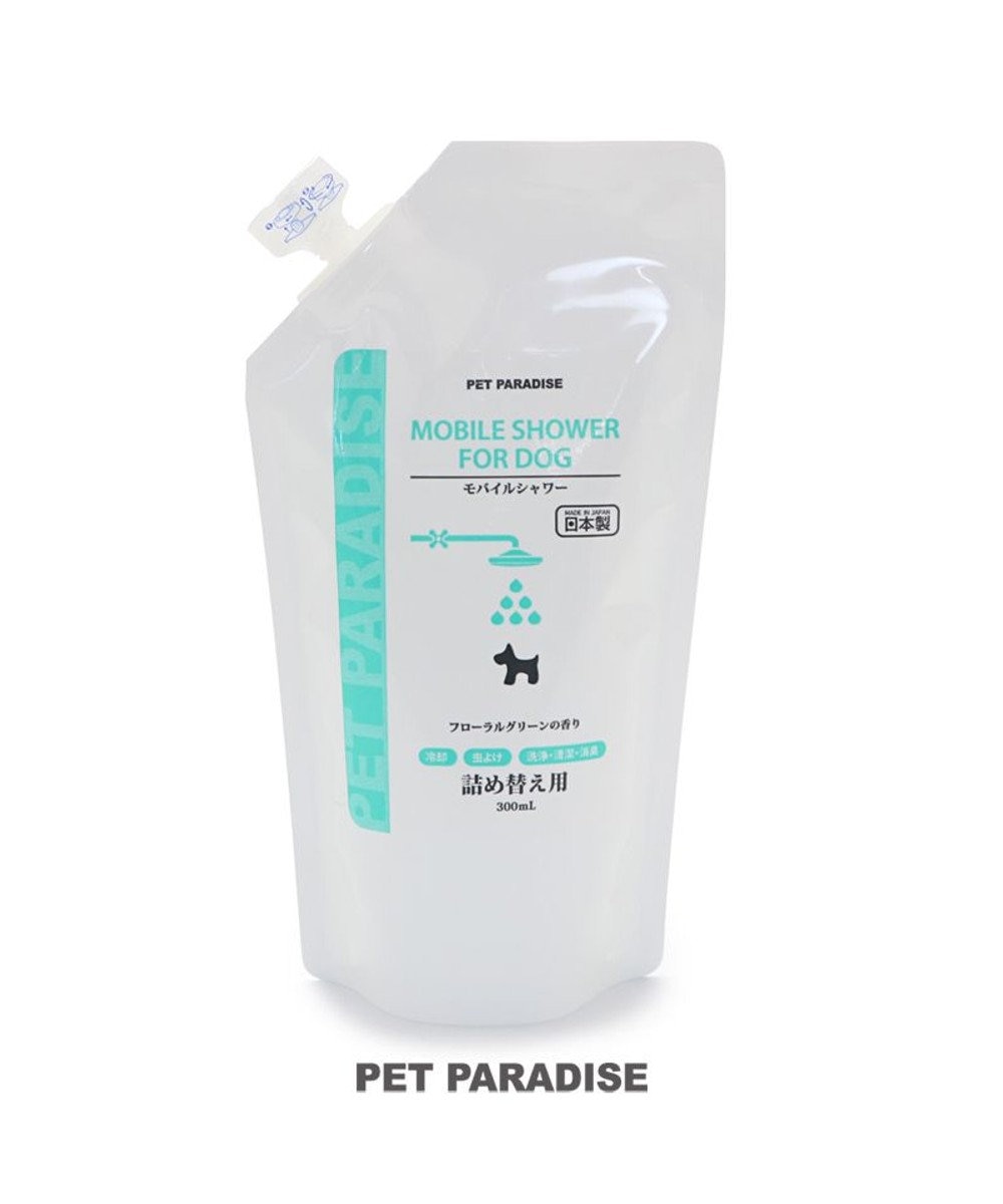 PET PARADISE 犬 愛犬用 モバイルシャワー 詰め替え 300ｍＬフローラルグリーンの香り | スプレー お出掛け 夏バテ対策 虫よけ 抗菌 消臭 つめかえ -