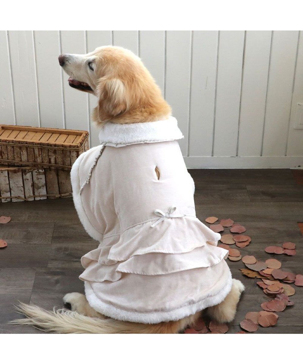 PET PARADISE ペットパラダイス フリルポンチョ 《ホワイト》  中型犬 大型犬 